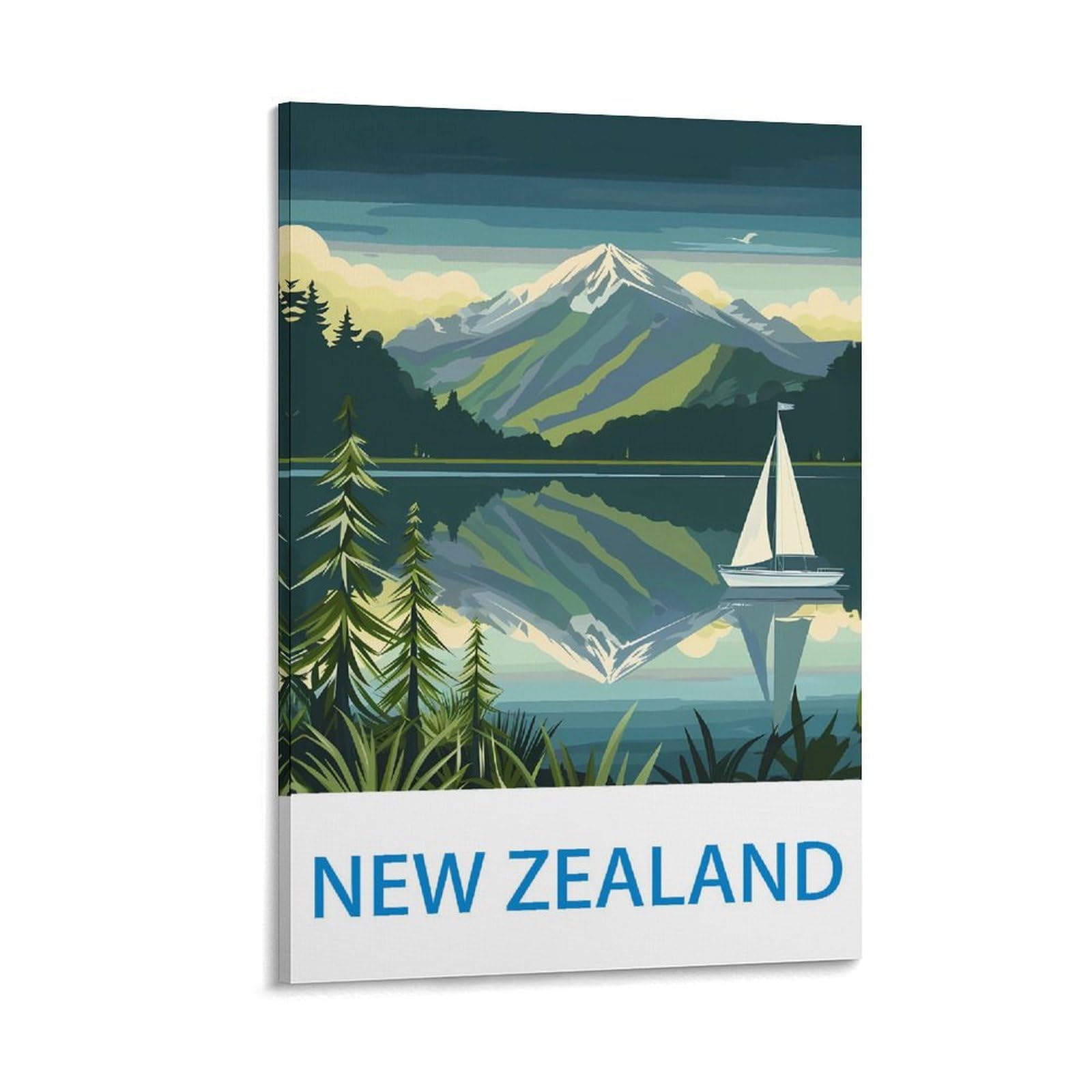 Amazon.com: New Zealand Vintage Travel Poster 08x12inch(20x30cm