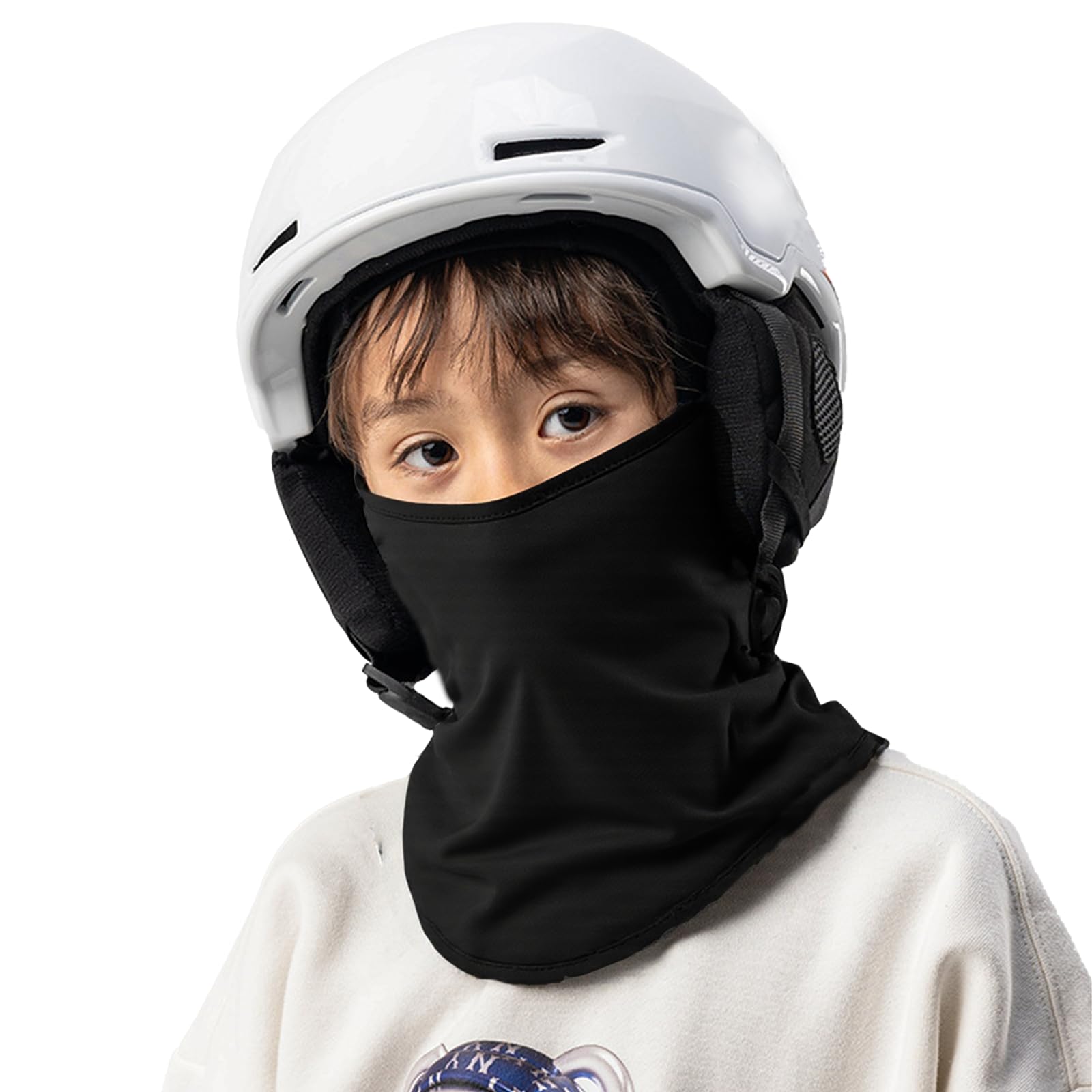 3 Pzs Máscara de Pasamontañas para Niños, Balaclava Protector, Bufanda de Verano para el Cuello Anti Viento Transpirable Protector UV Bufanda de esquí para Motocicleta, Talla única (Negro)