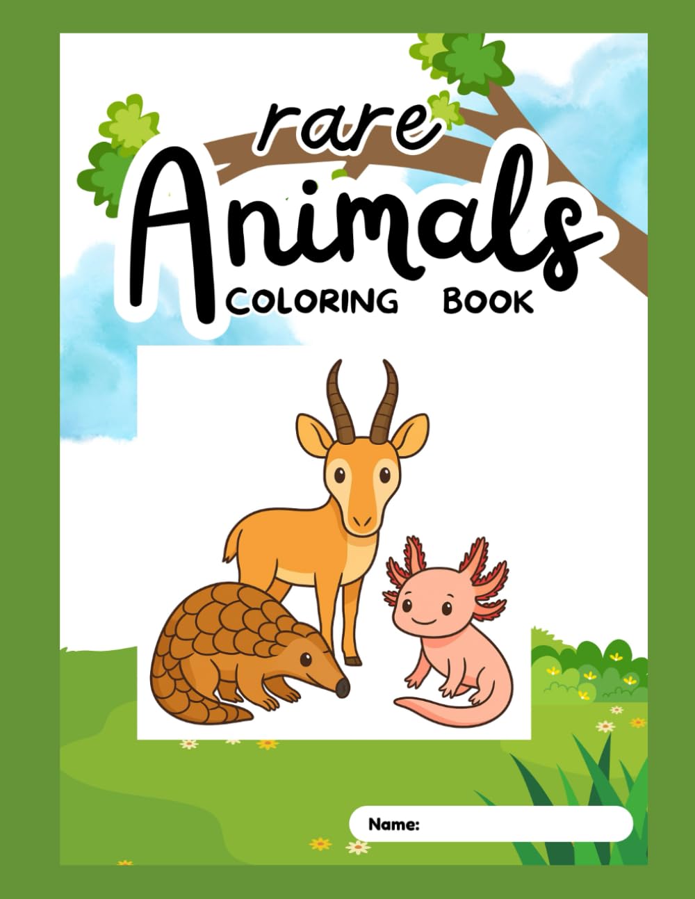 Rare animals: Coloring book