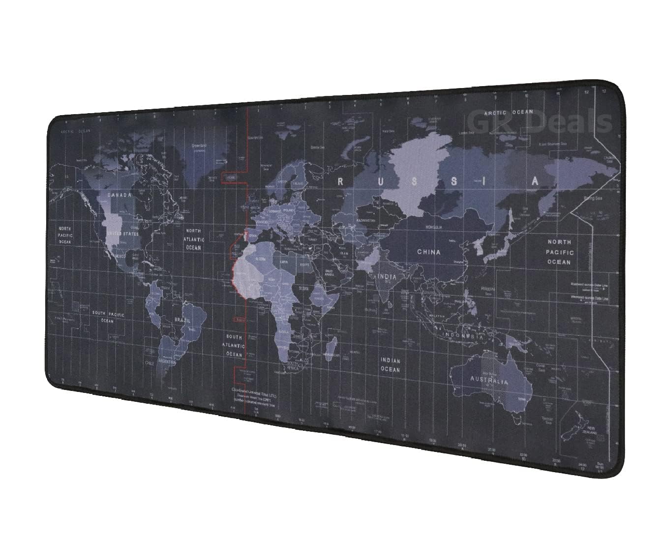 GR DEALS Large Mouse Pad, Big Gaming Mouse Pad with Stitched Edges, Waterproof and Non-Slip Desk Mat, XXL Extended Keyboard Pad for Home Office Accessories (60�30x0.2 CM), World Map, Black (B0D8W53F9W) Amazon Price History, Amazon Price Tracker