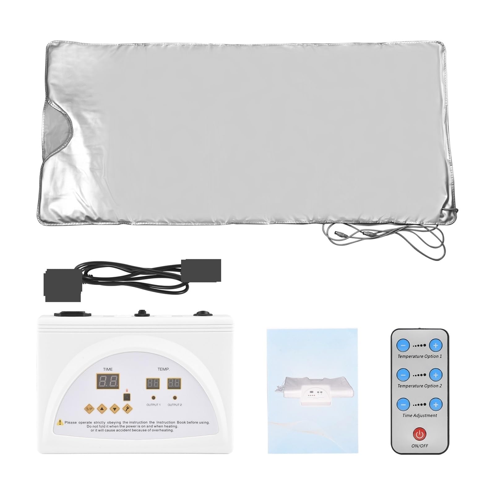 Manta de Sauna ponderada for Quemar Grasa, Adelgazante for Bajar de Peso, desintoxicación de SPA, Manta cafactora con Control Remoto por Infrarrojos for el Cuerpo del hogar para Sauna en casa