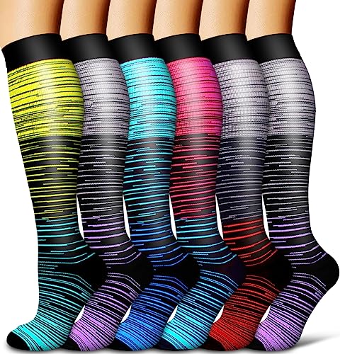 Image of COOLOVER Copper Compression Socks for Women and Men(6 Pairs)-Best Support for Running, Athletic, Travel