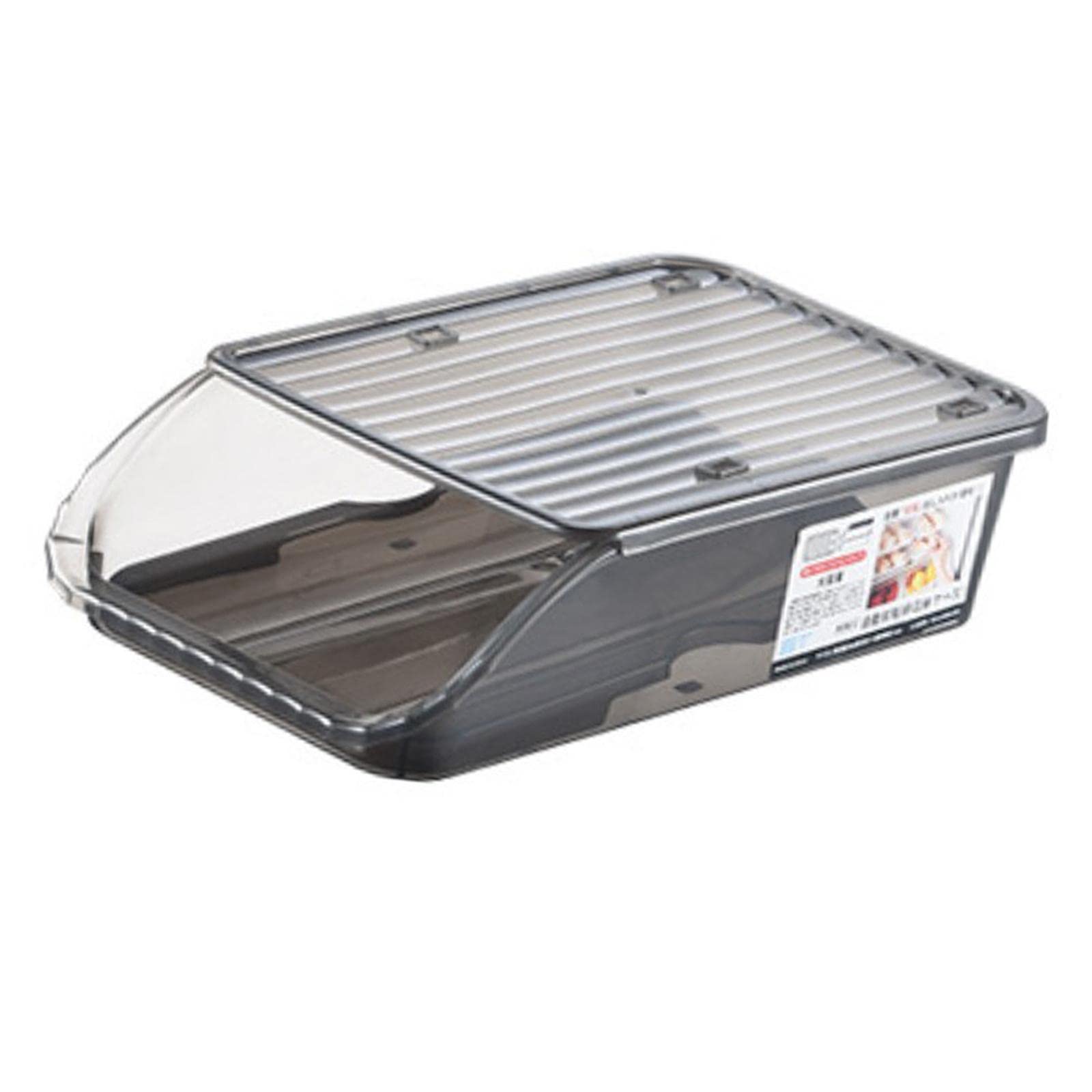 Automatic Rolling Egg Box Container Egg Holder for Kitchen Household Black-image-3