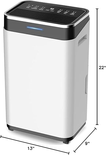 Miniatura 9 de ZAFRO Deshumidificador de 45 pintas para el hogar/sótano/habitación grande con manguera de drenaje, deshumidificadores con drenaje automático o