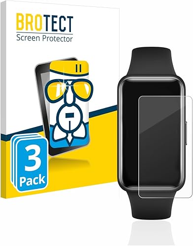 brotect Protector de pantalla de vidrio compatible con Huawei Band 7 (paquete de 3)  Protección 9H de lámina de vidrio resistente a los arañazos,