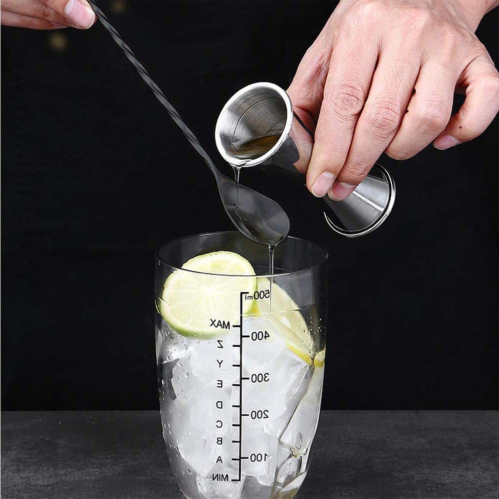 1 Pce Cuillère en Acier Inoxydable pour Bar, Mélangeur de Cocktails avec Manche Long de 12 Pouces en Forme de Goutte pour Café Thé Lait Café Bar
