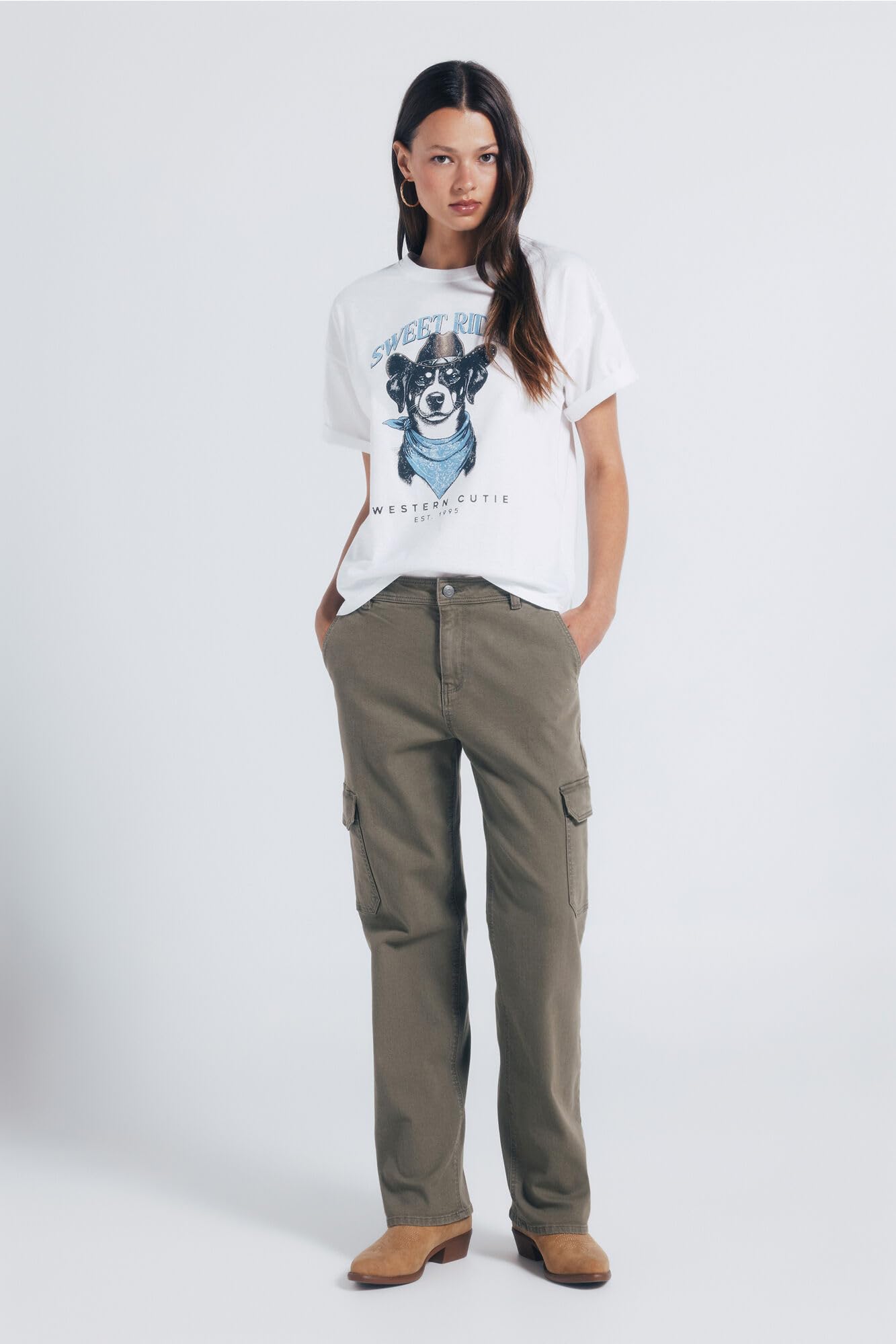 SPRINGFIELD Dog Graphic Short Sleeve T-Shirt Camiseta De Manga Corta Mujer