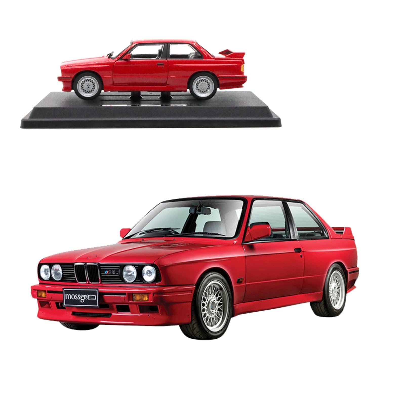 Htlnuzd Red Bburago 1/24 Alloy Supercar For Bmw M3 E30 Racing Car Die Cast Collection Vehicles Miniature Scale Model Collectible Gift (Red)