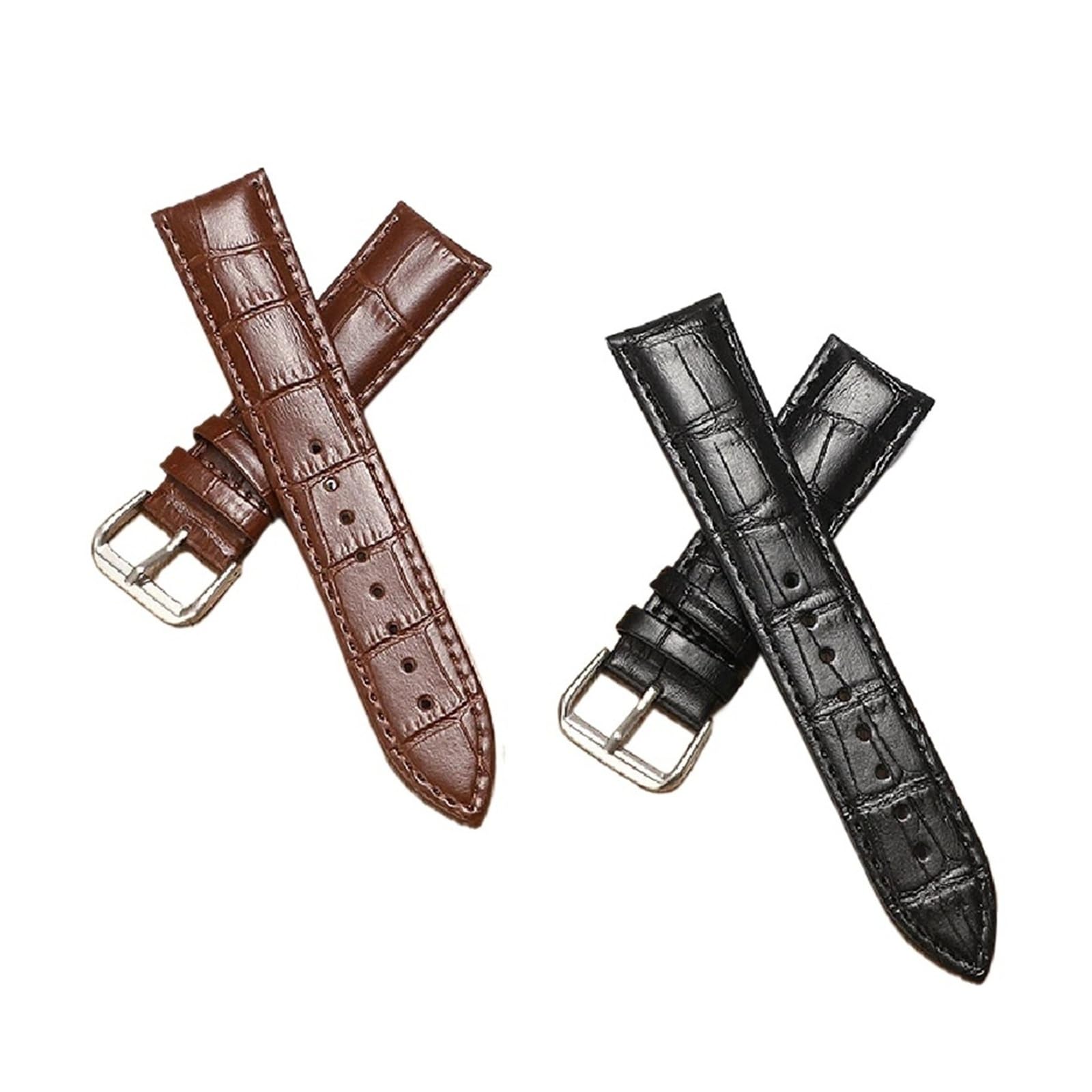 Générique NASUNJIA Bracelet De Montre Rechange En Cuir, Disponible Largeurs 12 Mm, 14, 16, 18, 19, 20, 22 Et 24