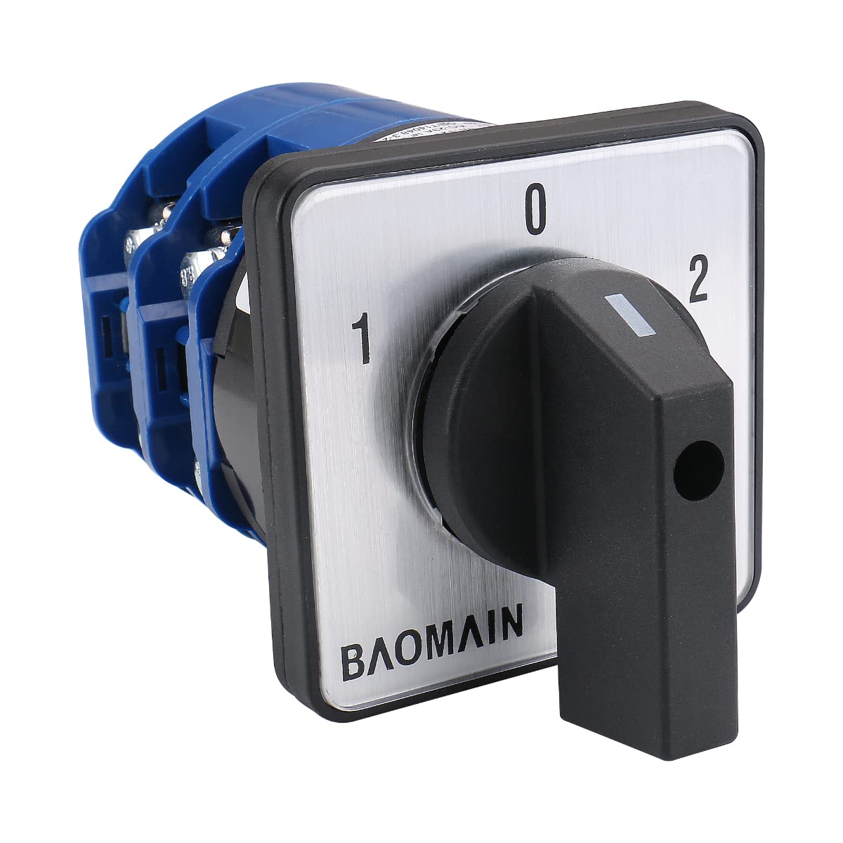 Baomain Rotary Cam Changeover Switch 125A 8 Terminals 3 Positions 2-Pole (2 Phase) LW28-125/D202.2 AC 660V, Ideal for Motor Reversing, Power Distribution & Machine Control