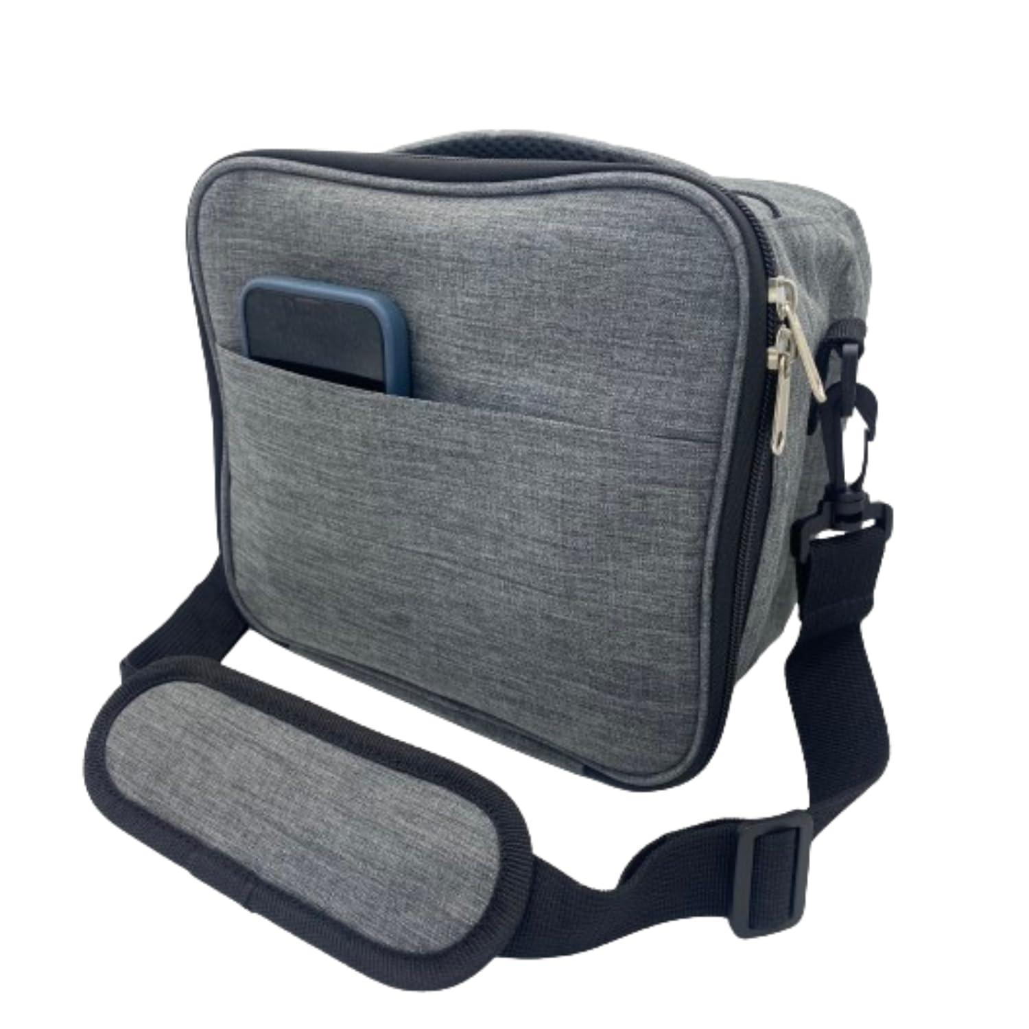 KRAMAZ Bolsa Termica Porta Alimentos - 3,5 L - Nevera Portátil Pequeña - Lunch Box Impermeable - Fiambreras Comida Trabajo - Bolsa Térmica Casual para Llevar Almuerzo al Trabajo, Oficina. (Gris)