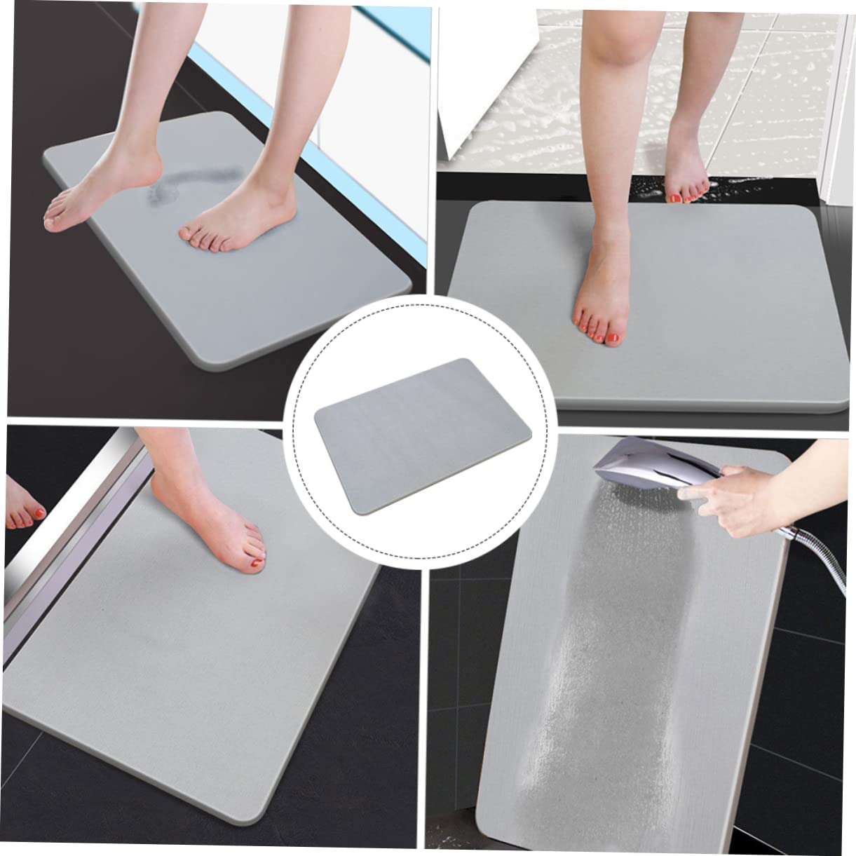 Terre de Diatomée Tapis de Bain Antidérapant Absorbant