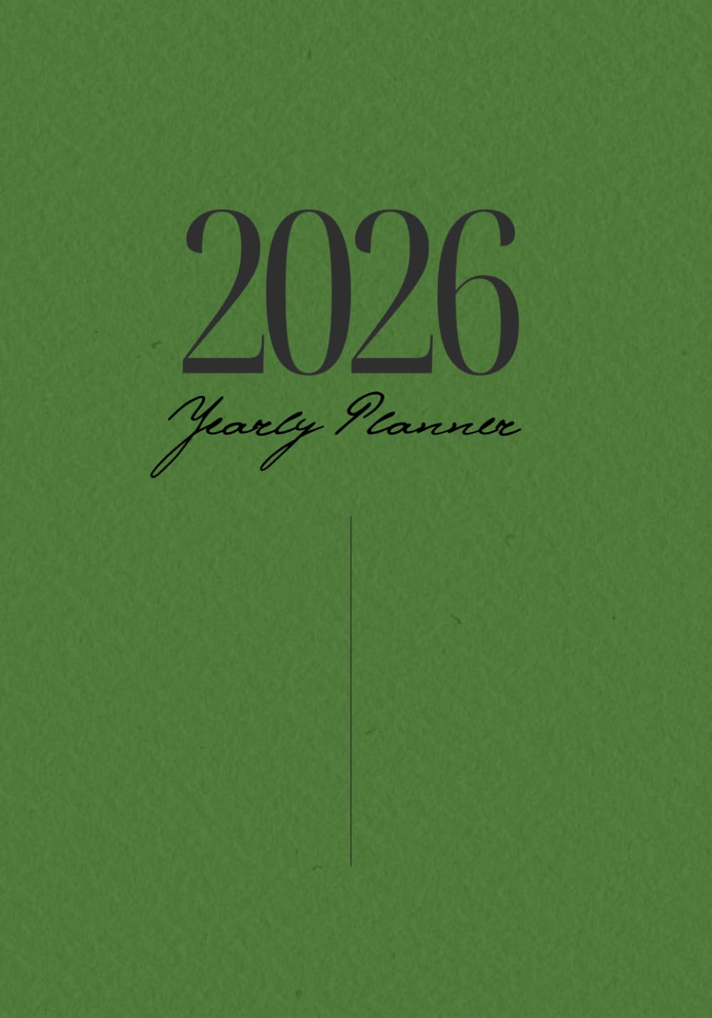 2026 Yearly Planner: Green Minimalist Self Growth