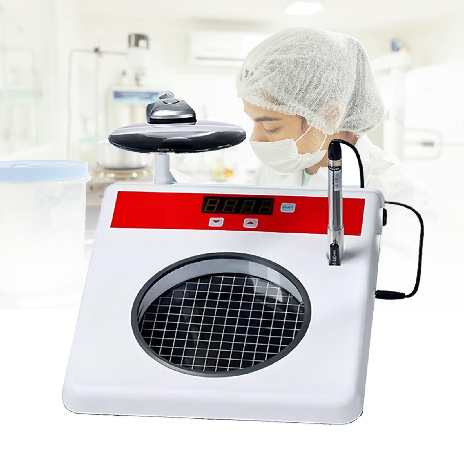 Contatore digitale per test batterico, alta sensibilità fino a 9.999 conteggi, ideale per laboratori, industria alimentare, cosmetica e analisi chimica