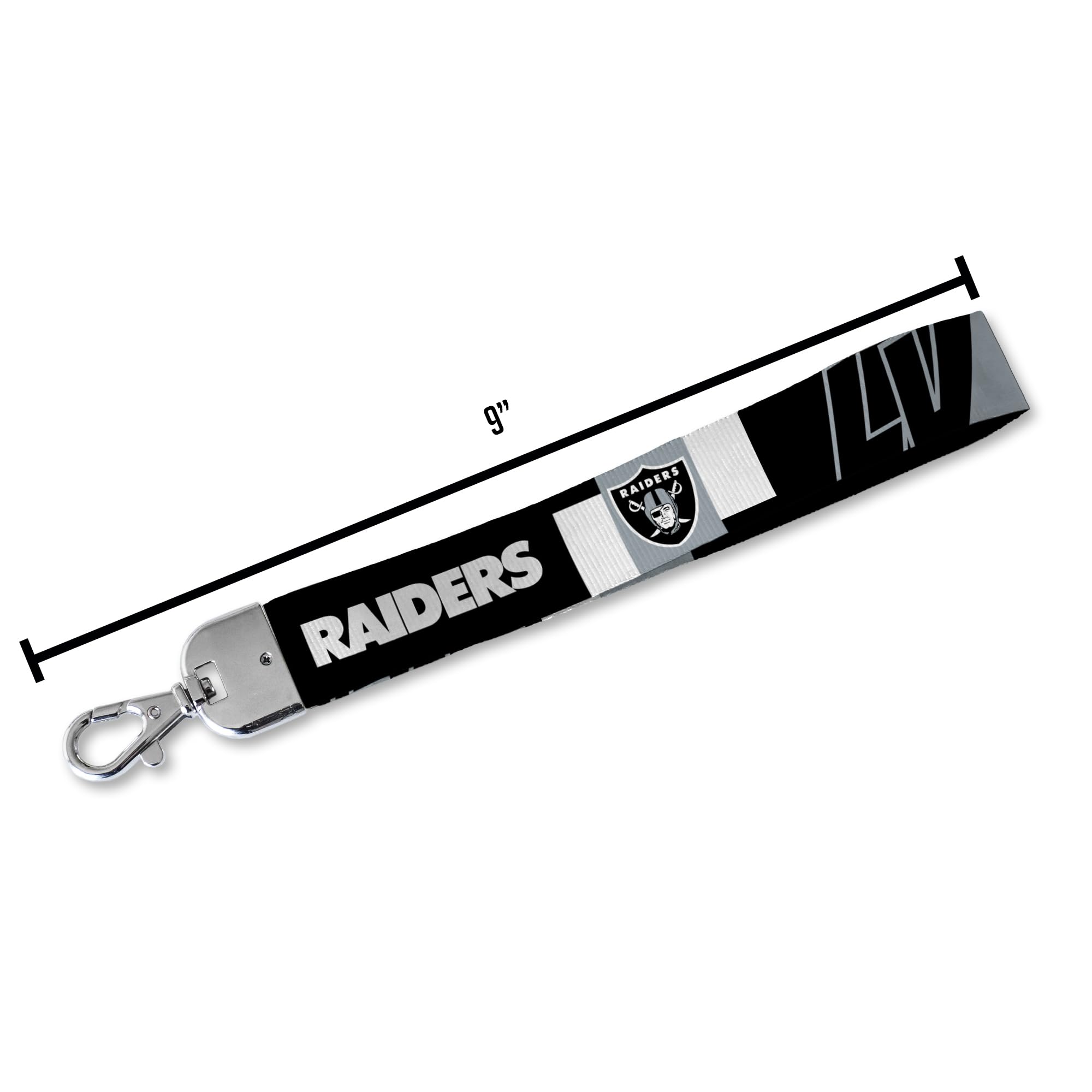 Rico Industries NFL Football Standard Wrist Lanyard Key Chain, Cute Wristlet Strap Holder for Car Keys ID Badges Card Wallet