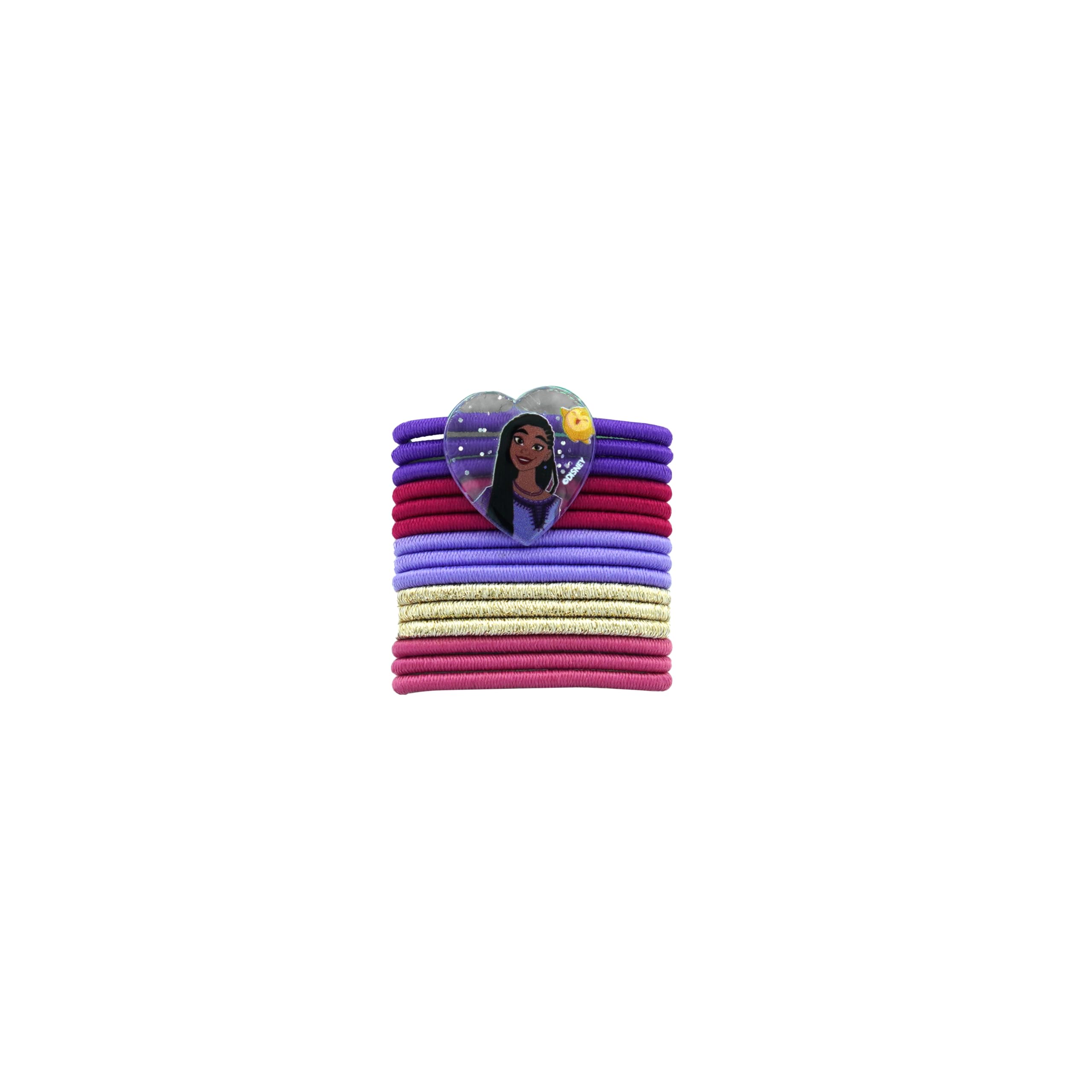 Disney WISH - Pack of 15 Thin Elastic Bands - For Thin and/or Short Hair - Official Product Disney