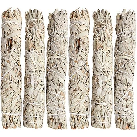JL Local Wanderlust 9” White Sage Smudge Stick - Extra Large Smudging Wand Incense Stick for Cleansing, Purifying, Healing, Meditation, Yoga, Blessing (6 Pack) Cover