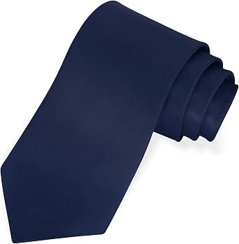Black Ties for Men 3.15" 8CM Solid Satin Mens Tie Pure Color