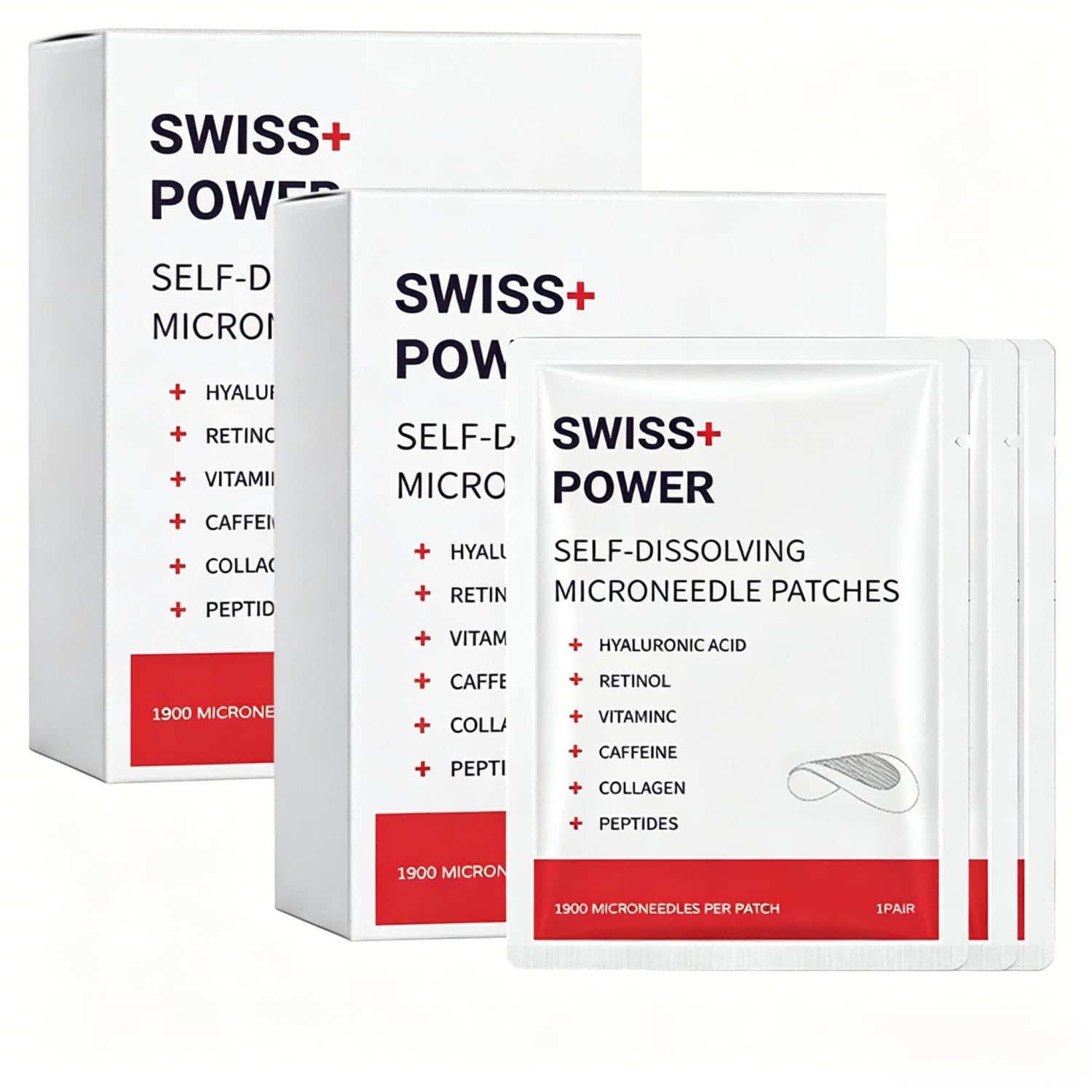 2026 Swi-ss Power Patch Occhi Con Microaghi - Patch Occhi Antirughe Donne e Uomini, Riduce Occhiaie, Borse E Rughe, Patch Contorno Occhi Antirughe Per Una Cura Quotidiana (2Pack)