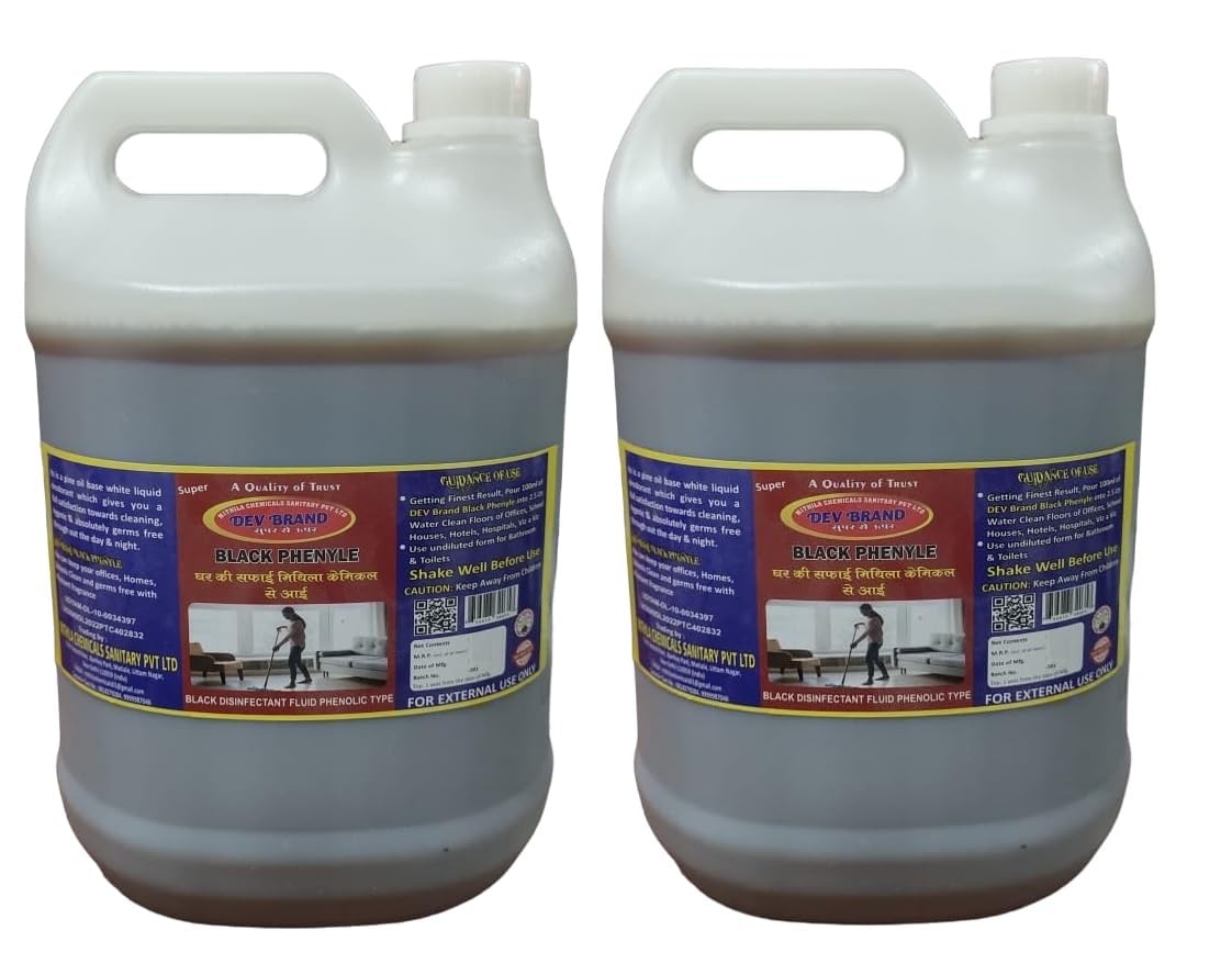 Pack of 2 Black Phenyle (5x2) ltr Surface Disinfectant Floor Cleaner Liquid for Hospitals, Homes, School, Hotel, Offices & Commercial Use Removes Dirt, Stains & Germs Black Phenyle 10 Liter (B0CW75V7C2) Amazon Price History, Amazon Price Tracker
