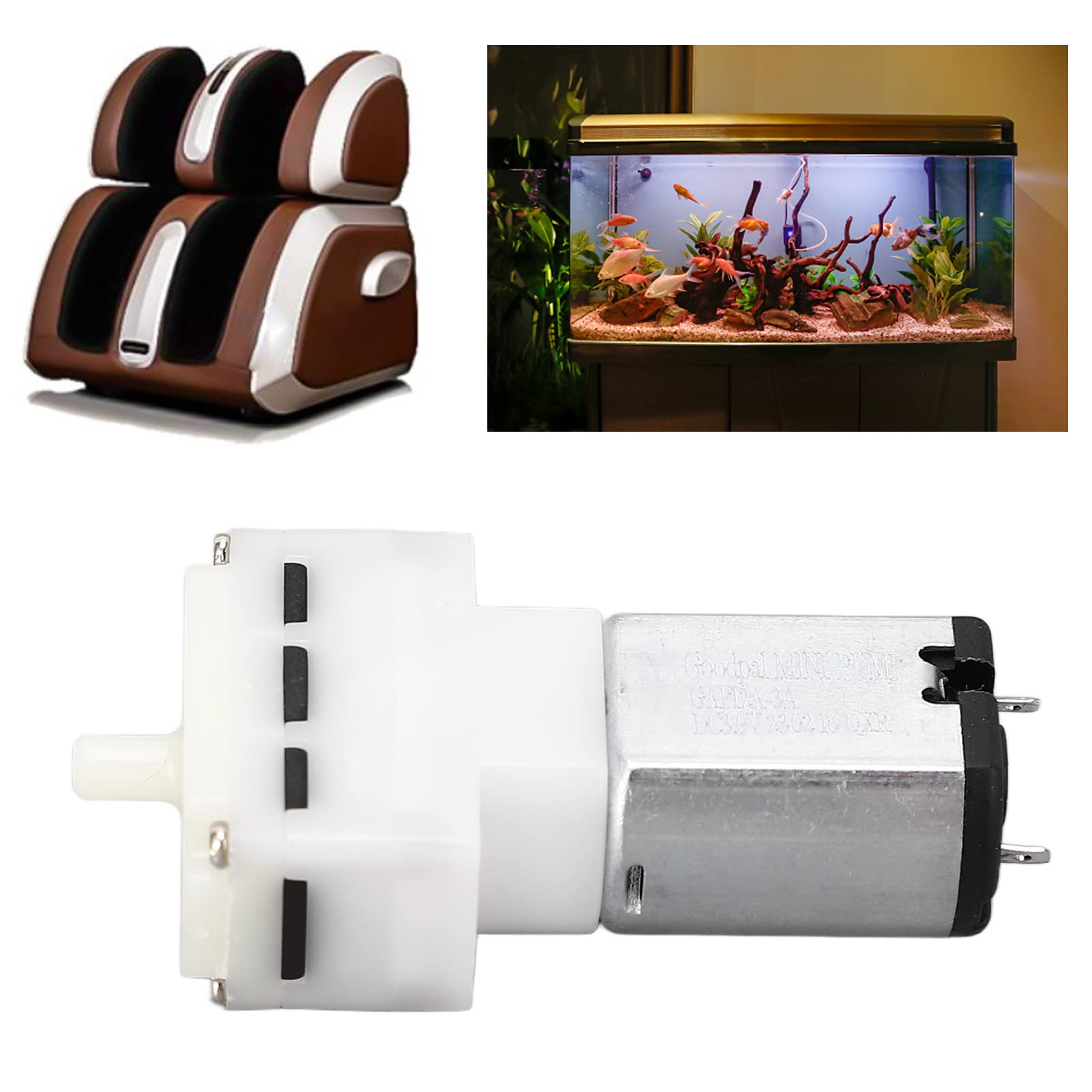 Respicefinem Vacuum Pump 12×9×2 Micro Pump Dc 6V Low Noise Vacuum Pump Inflation Pump for Machine Equipment