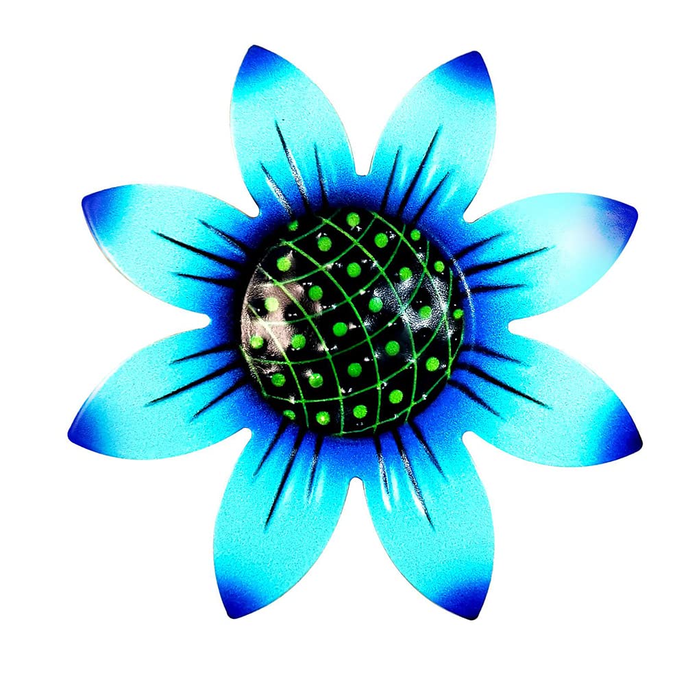 DAZZLEEX 4 Stück Metallblumen Wandkunst – Outdoor Deko Für Garten, Terrasse & Wohnung