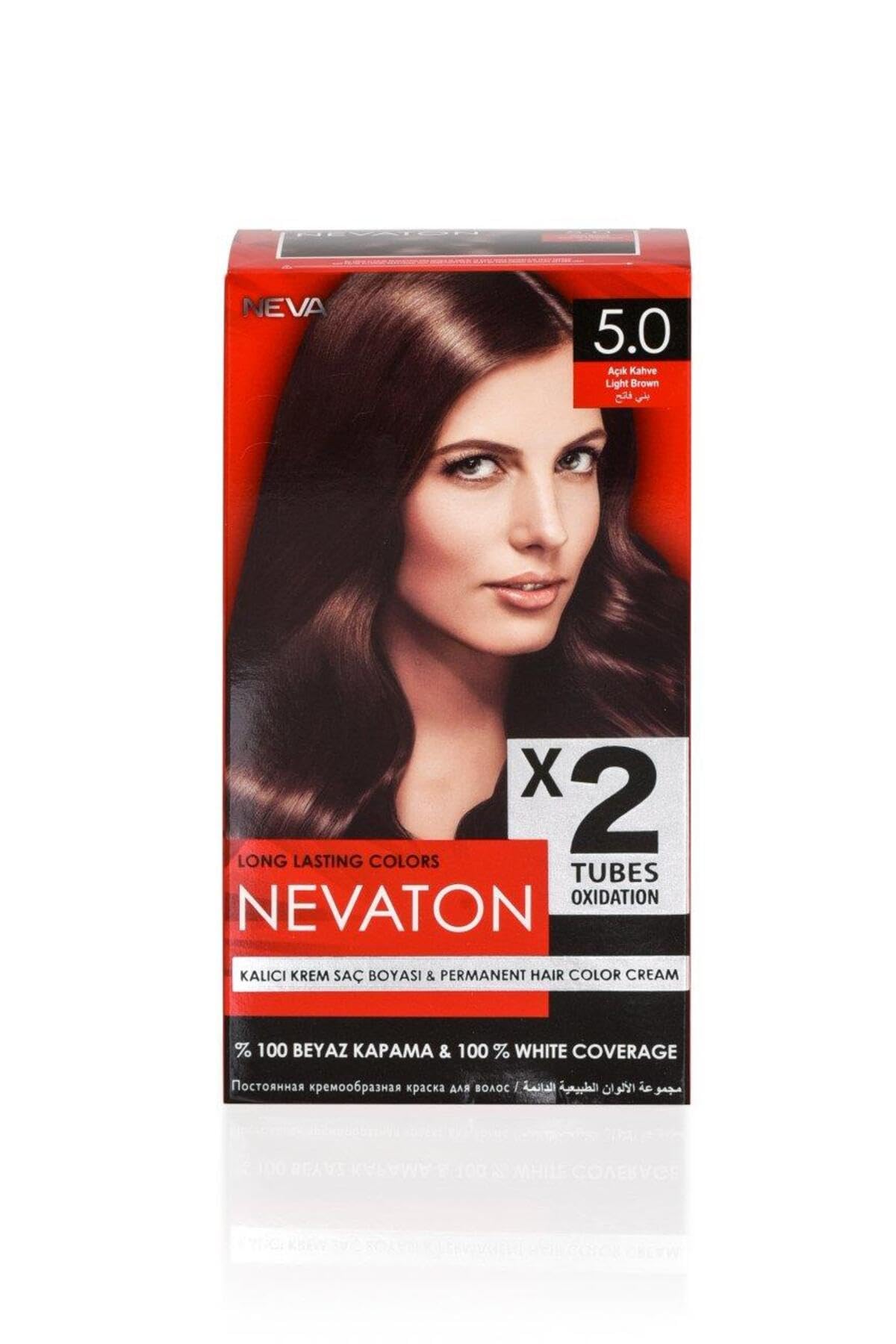 Nevaton Kalıcı Krem Saç Boyası 5.0 Açık Kahve