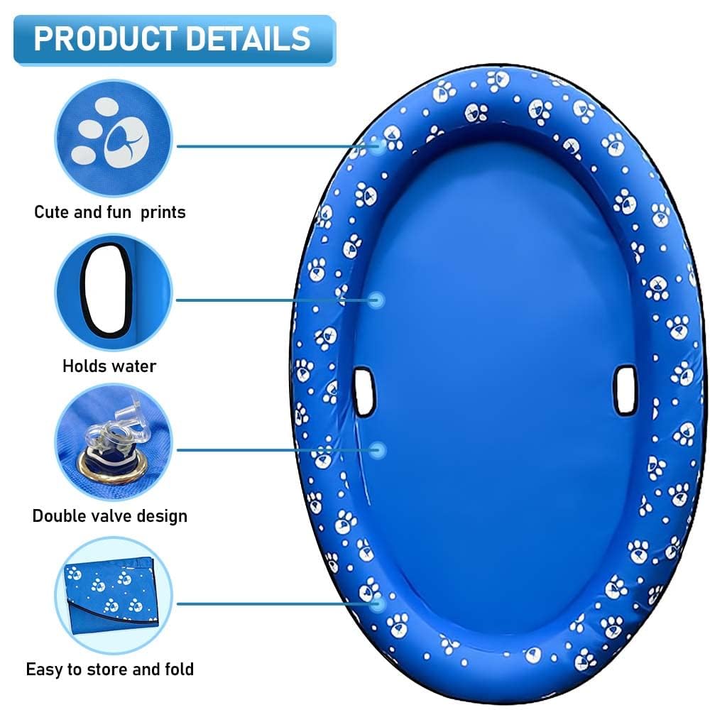 Salvagente Gonfiabile per Cani, Tessuto Oxford Antigraffio, Antiscivolo e Senza BPA, Portatile Salvagente per Animali Domestici, Perfetto per Spiagge, Piscine e Laghi in Estate