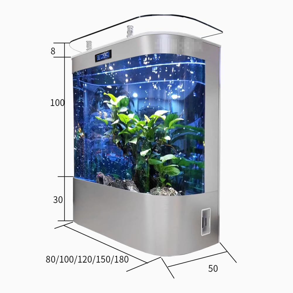 Set di Acquari di Lusso Intelligenti, Grande Acquario Ecologico per La Casa, Acquario Verticale Integrato, Attrezzatura Completa per Acquari,Length 100cm a