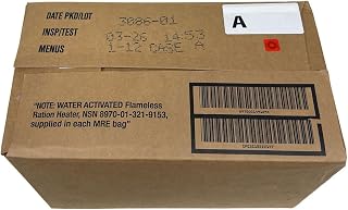 Ammo Can Man MRE (Meals-Ready-To-Eat) Case - Genuine Military Surplus MRE Case | 2026 Inspection Date (A Case Only - Menus 1-12)