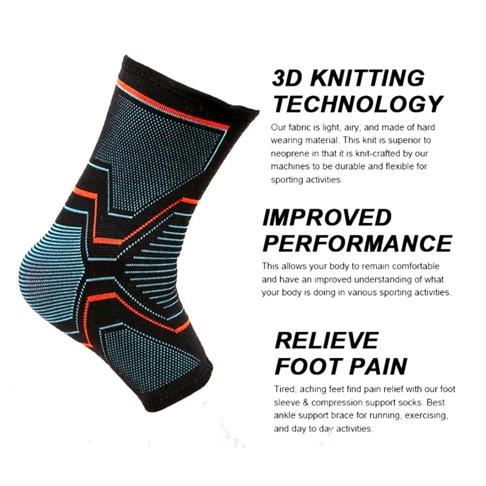 Lot de 2 manchons de compression pour cheville avec soutien de la voûte plantaire pour soulager les douleurs articulaires et les tendons Taille XL