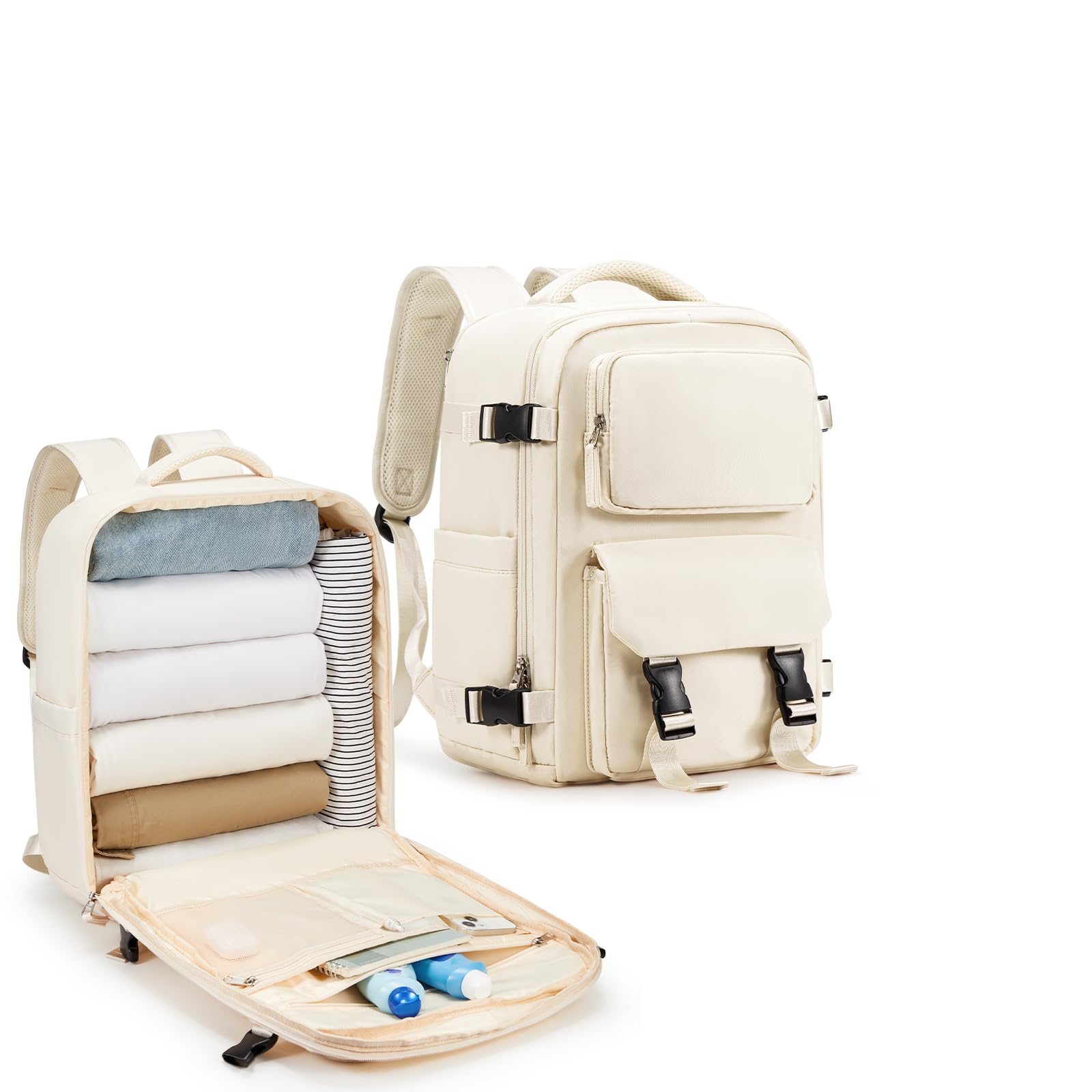 BJLFS Borse da Cabina per Ryanair 40x20x25 Bagaglio a Mano Zaino Borsa Zaino da Viaggio, Zaino da trekking,Zaino Easyjet 45x36x20,Zaino Casual per laptop da 14 pollici per scuola