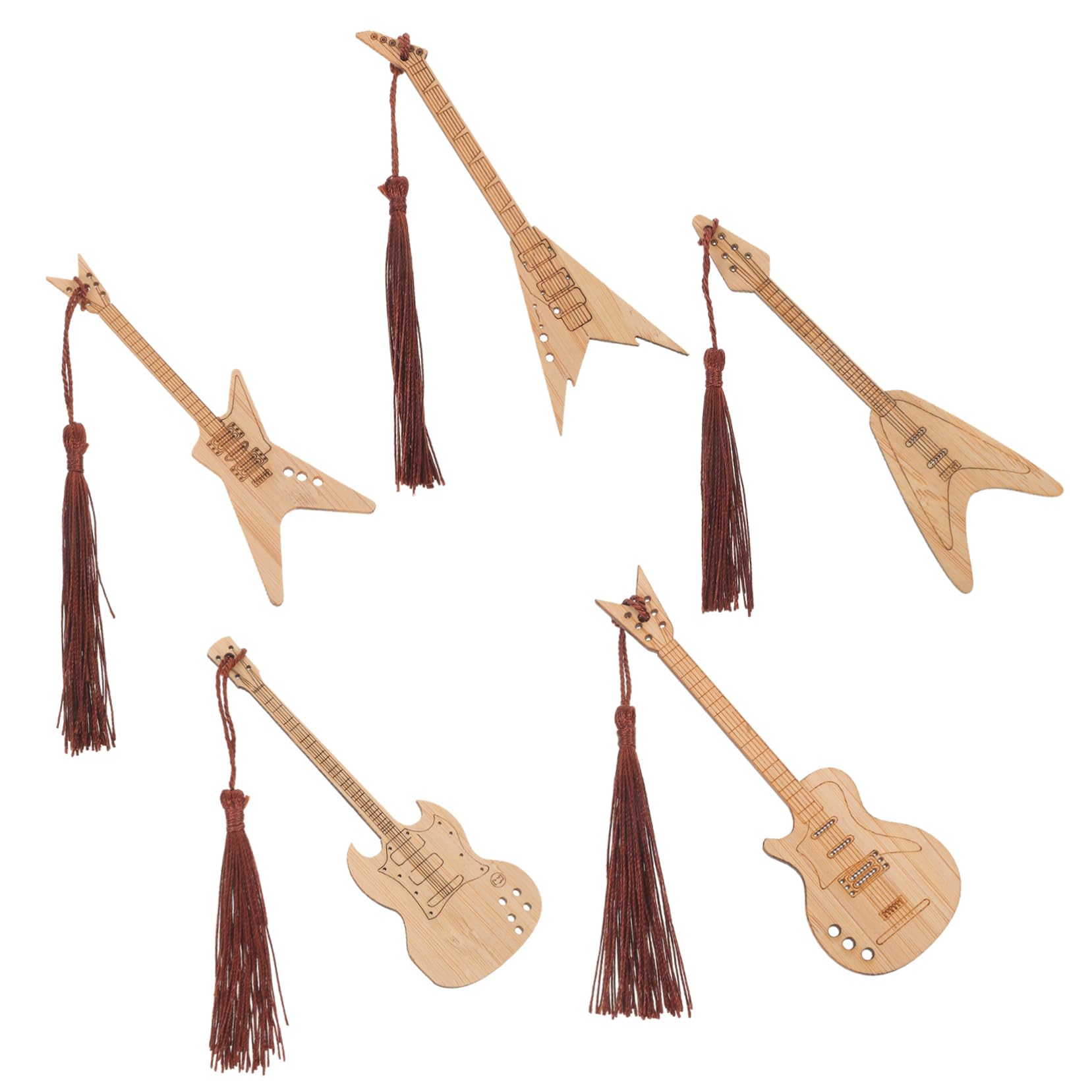 DOITOOL 5 Series Marcadores De Página De Guitarra Borlas Marcadores De Libros Estudiantes Y 5 Piezas X 5