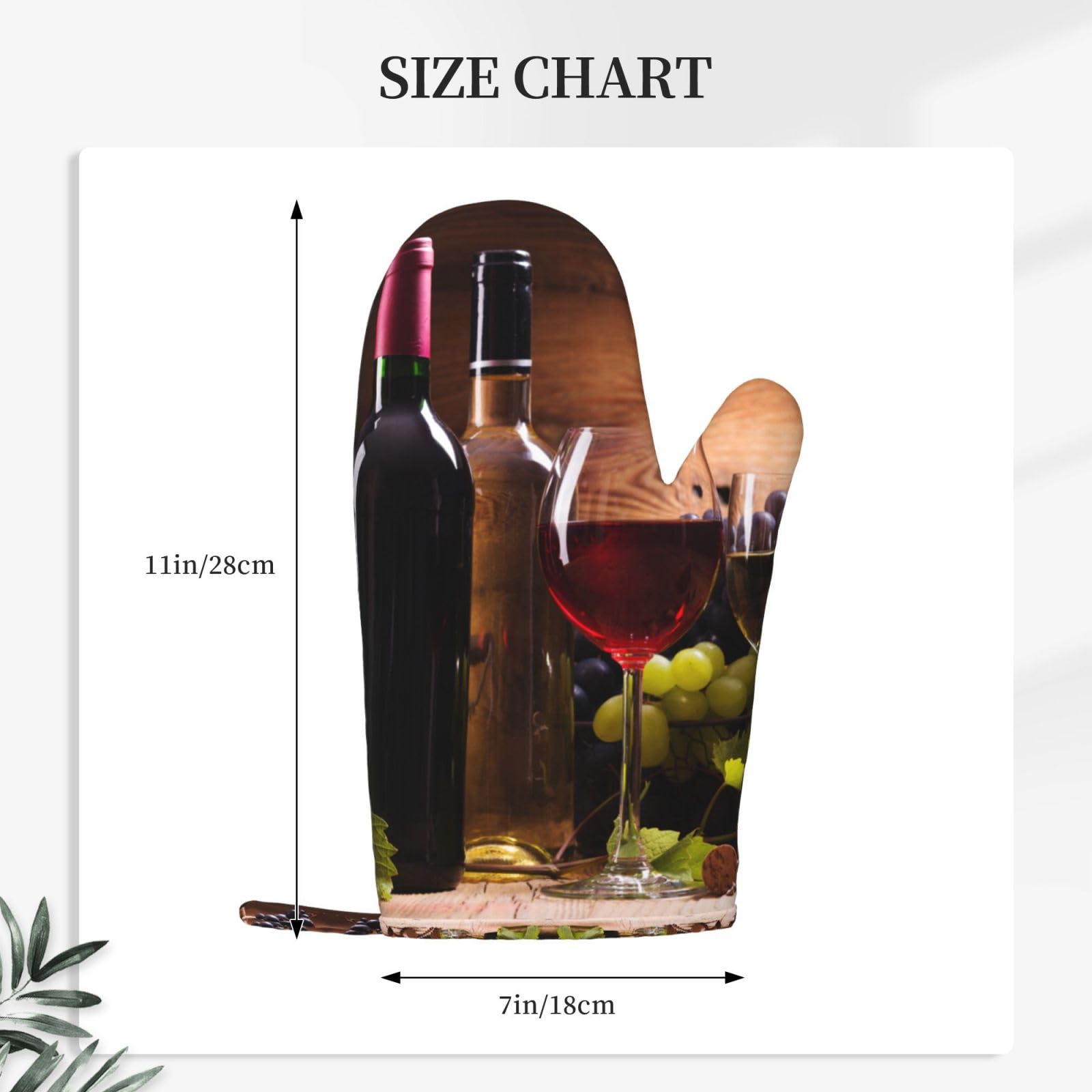 Mount Hour 2 Piece Set Oven Mitts, Grapes Baking Glove for Cooking BBQ Gift