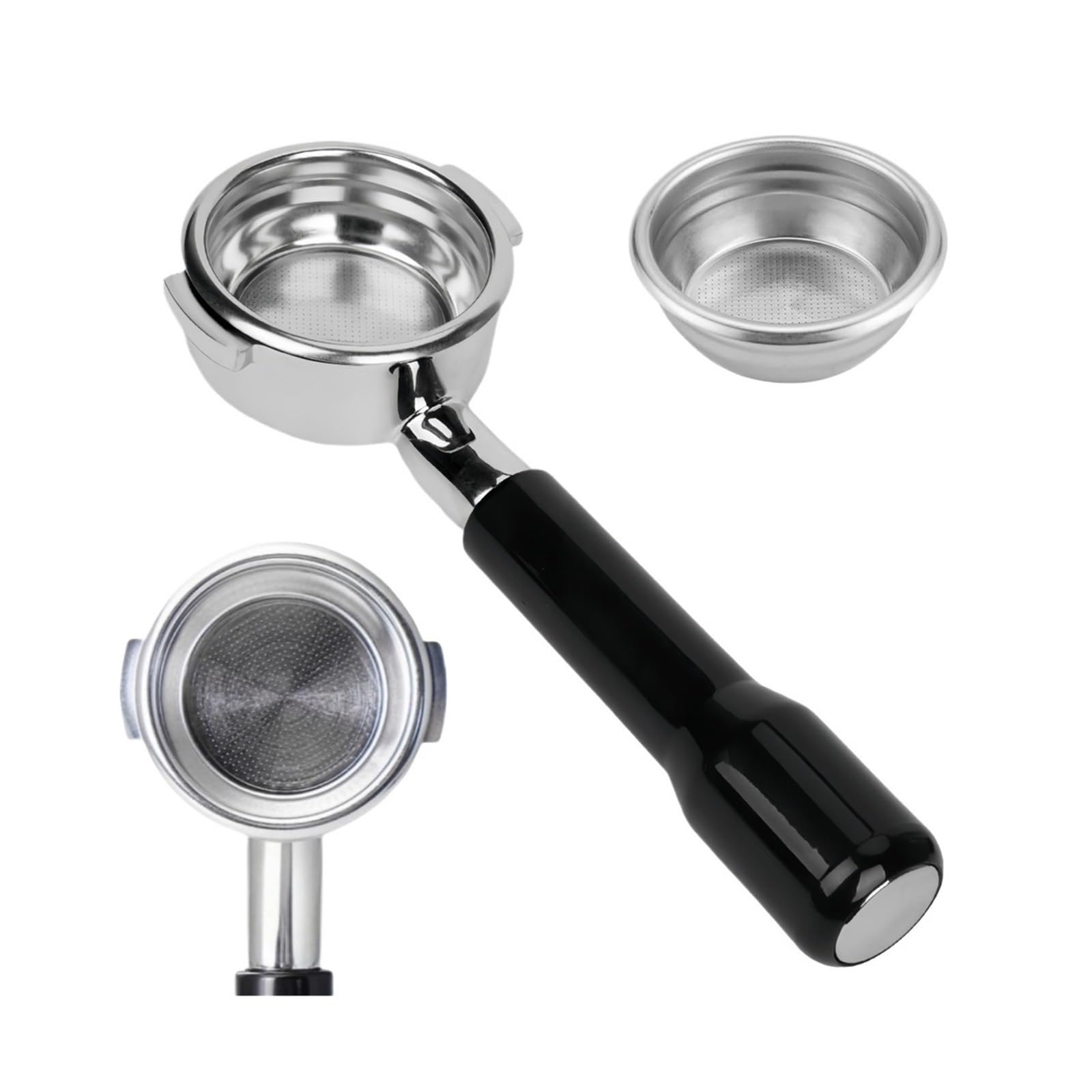 Mango De Portafiltro Desnudo Sin Fondo De 58mm, Compatible Con E61, Accesorio De Barista De Repuesto For Máquina De Café Expreso