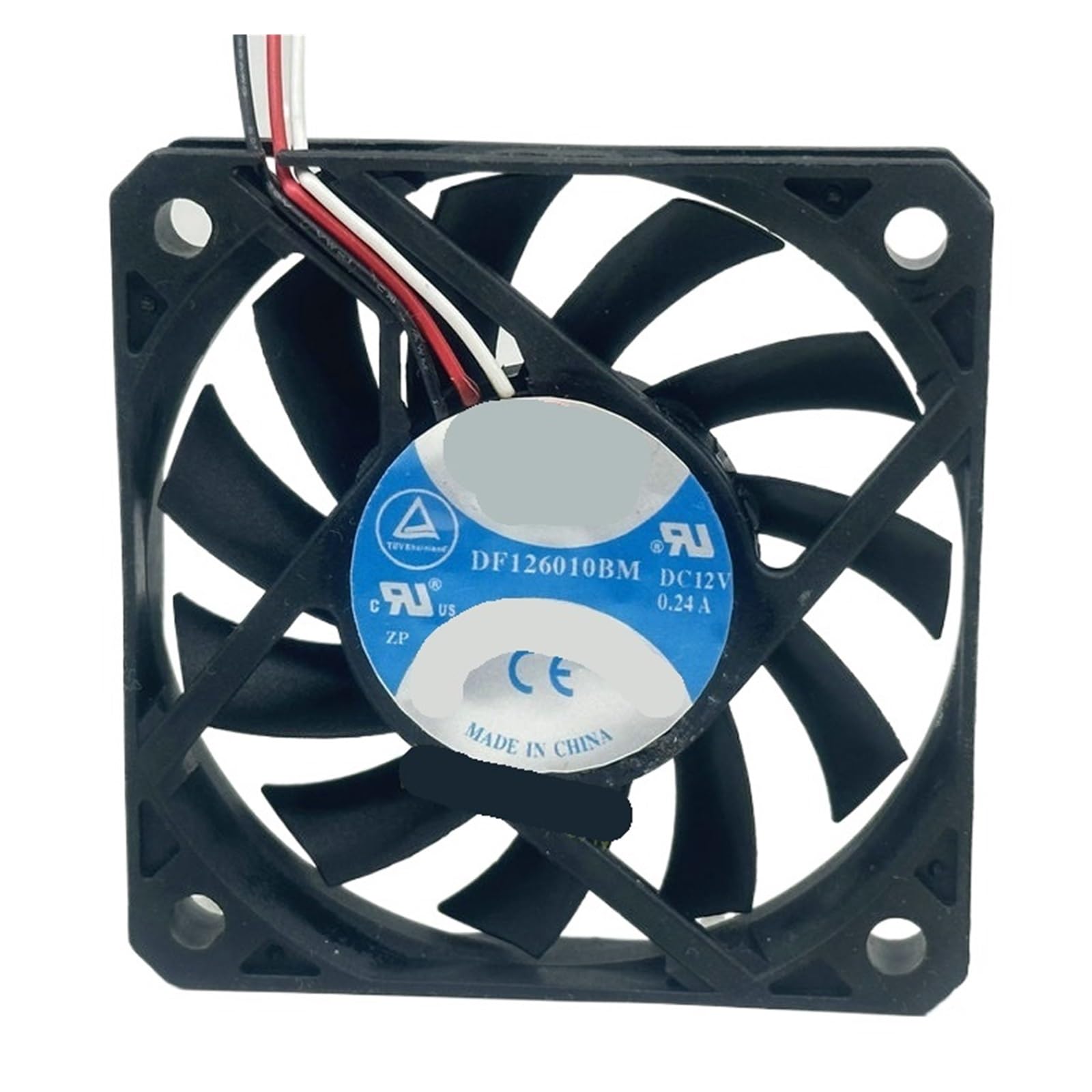 Ventilateur de refroidissement 60x60x10 mm DC 12V 0.24A 3 broches pour matériel informatique