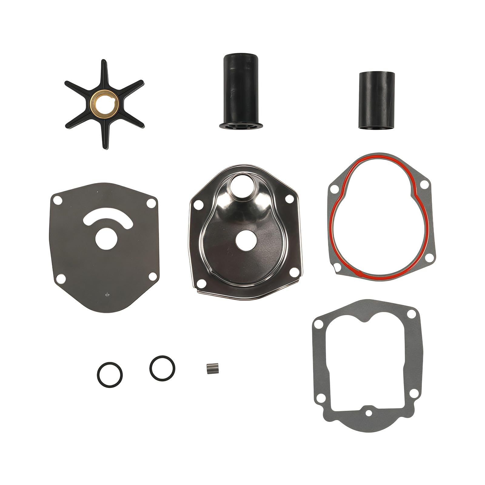 Componenti di restauro della girante del motore 821354A2 in acciaio inossidabile resistente per vari modelli di imbarcazioni Set di riparazione del ventilatore dell'acqua del motore marino