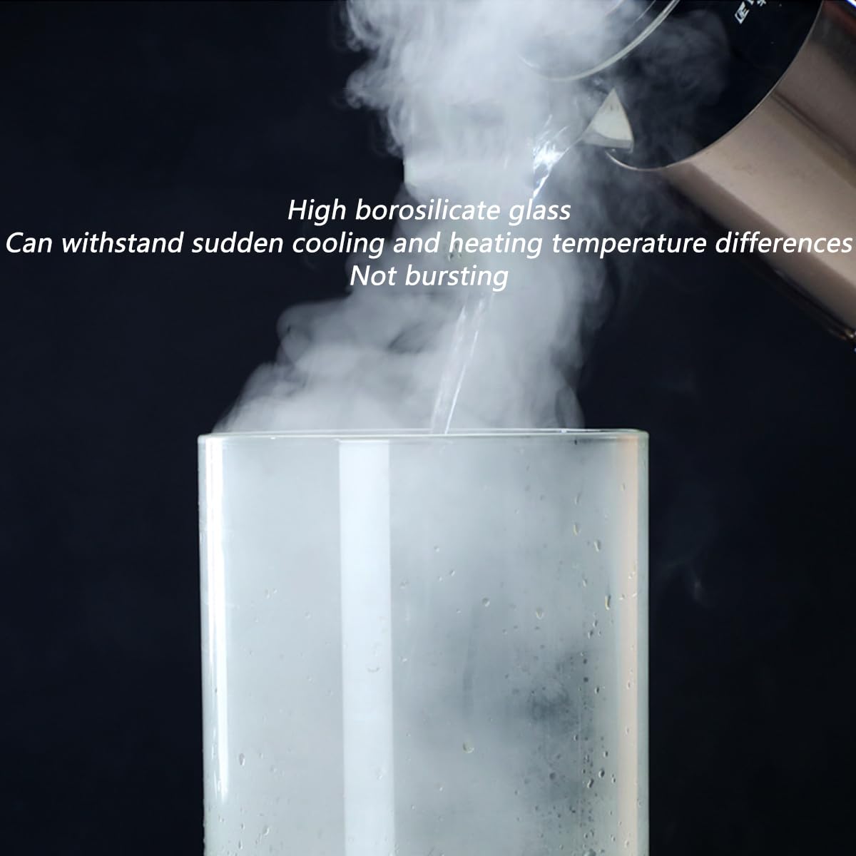 Drink Dispenser, Glass Drinks Dispenser with Tap - Juice Bottle Glass with Wooden Stand, for Parties, Beverage Dispenser with Stand,12L