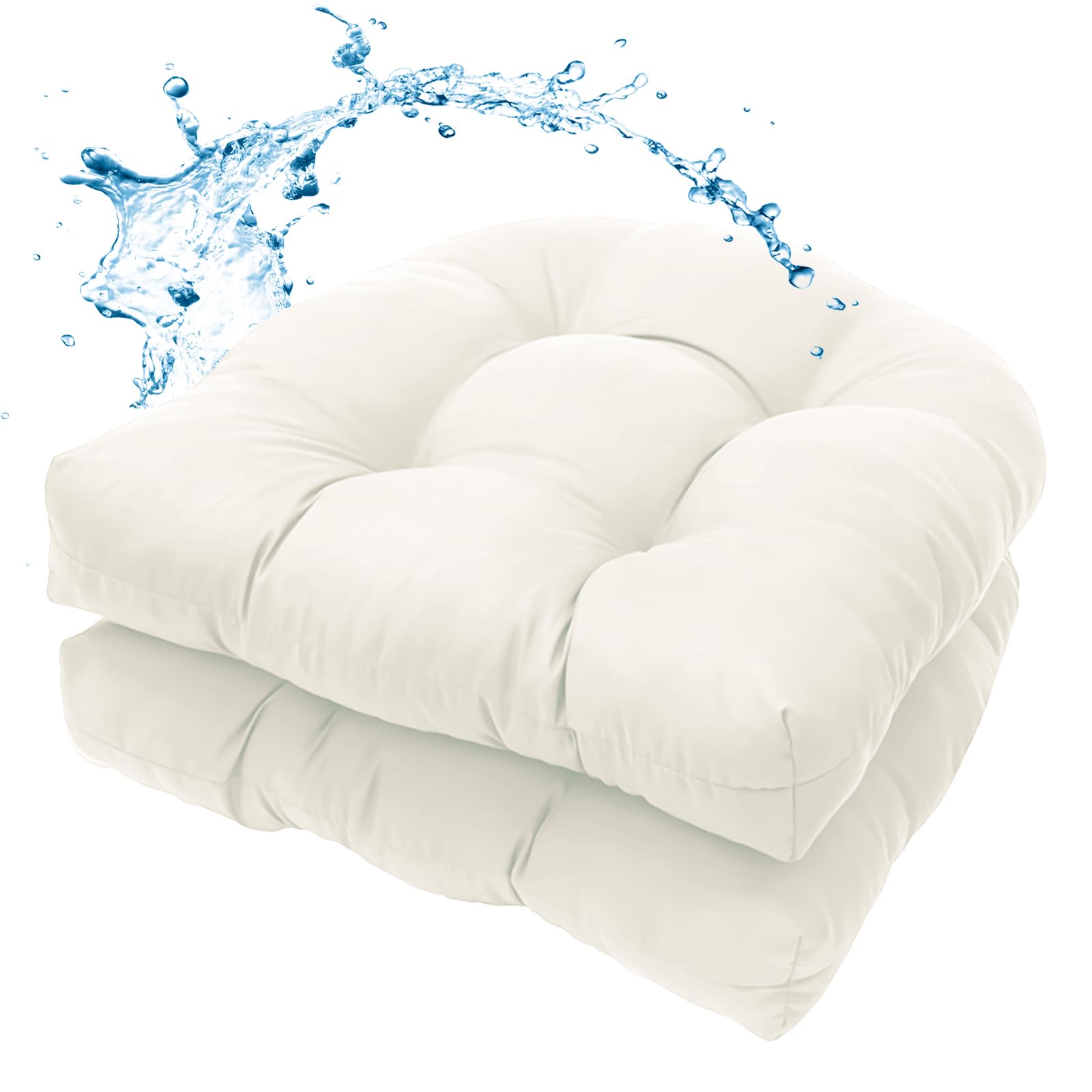 Photo 1 of MTMR Outdoor Chair Cushions Set of 2, Patio Furniture Seat Pads, Waterproof