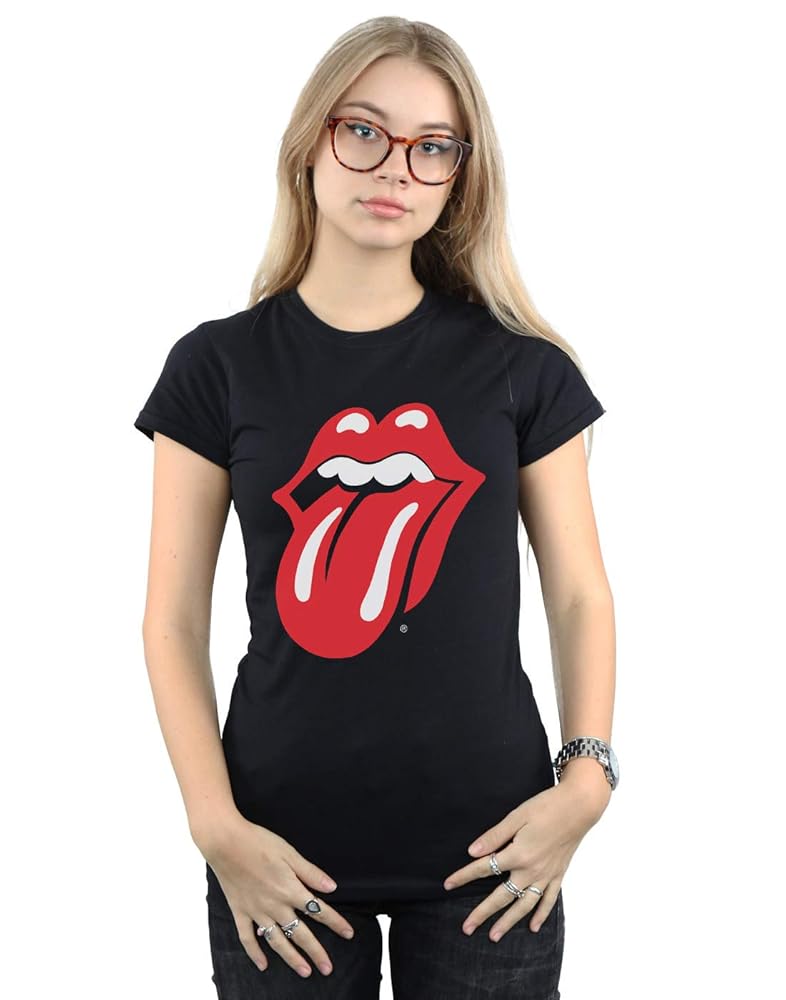 Rolling Stones Women's Classic Tongue T-Shirt Large Black