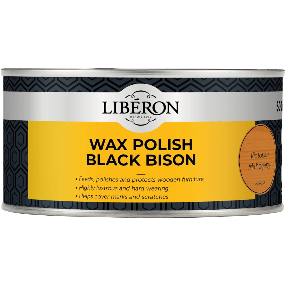 Liberon 500Ml Victorian Mahogany Wax Polish Black Bison (Paste)