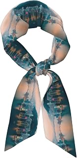 DRTGEDS Hong Kong Silk Scarves For Women Lightweight Printed Scarves Spring Fall Fashion Scarves Gift For Women