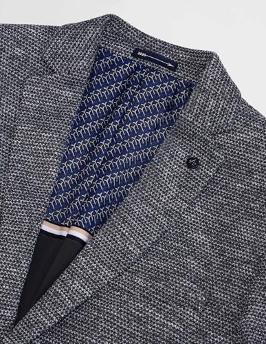 Image of Arrow Textured Pattern Blazer for Men - Plain Weave, Six Pockets & Double Button Closure Single Breasted Mens Blazer