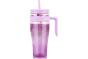 Clear 40 oz Tumbler with Handle: Hydraful Tritan Plastic Tumbler