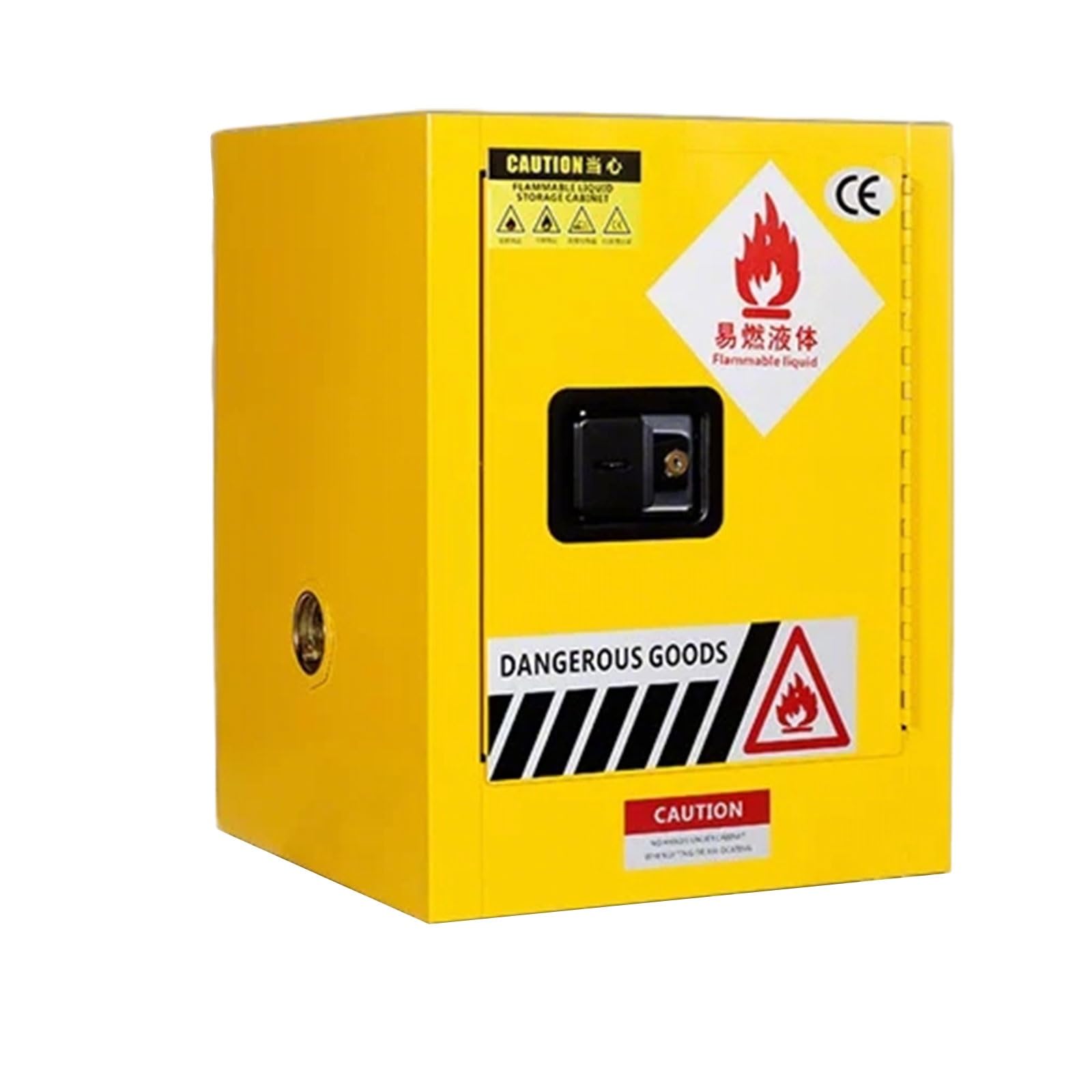 Armadio di Sicurezza Antideflagrante per Infiammabili Armadio di Stoccaggio In Acciaio Laminato a Freddo con Scanalatura Antii-perdita Armadioo per Materiali Pericolosi Infiammabili(Yellow)