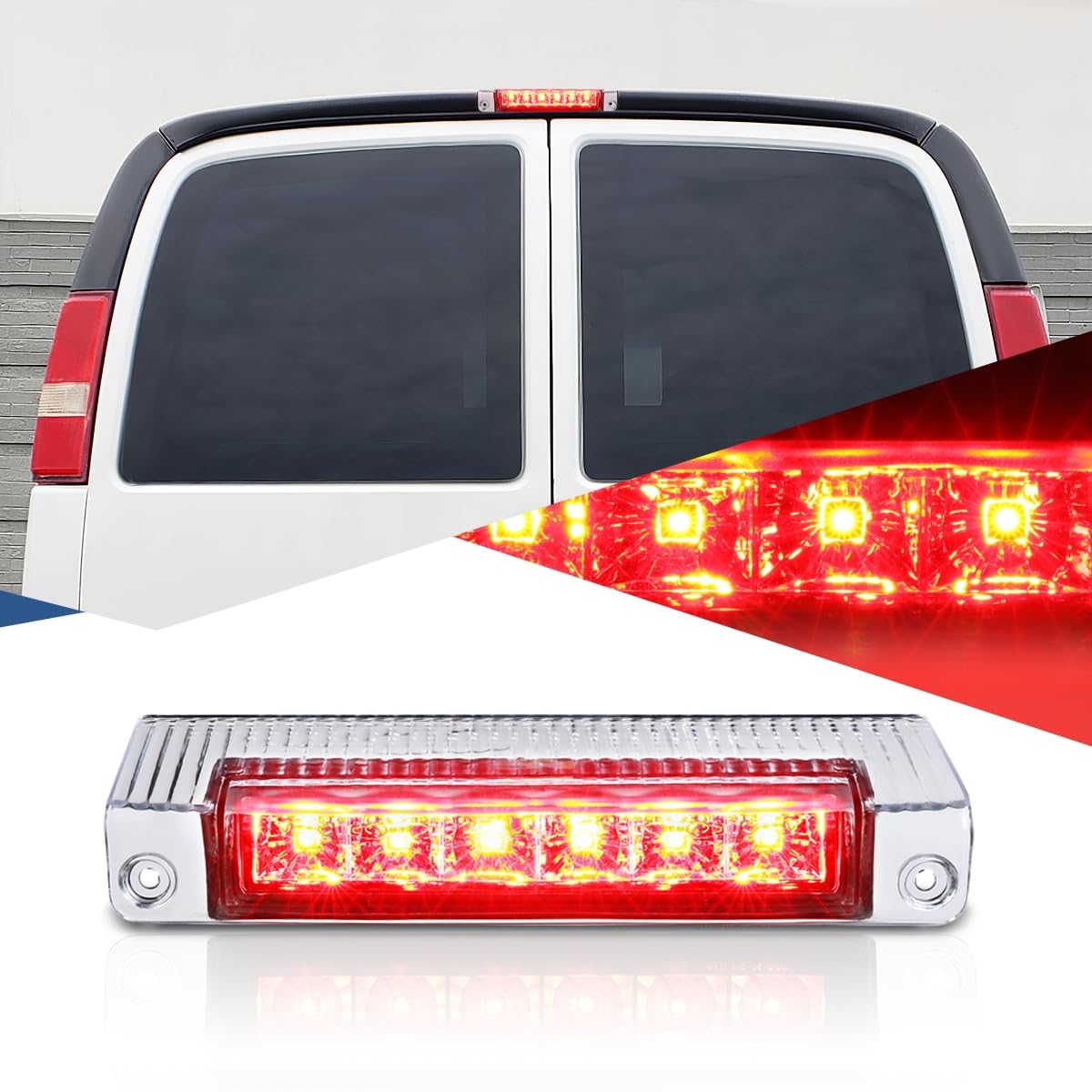 Amazon.co.jp: シボレーエクスプレス/GMC Savanaハイマウントクローム 