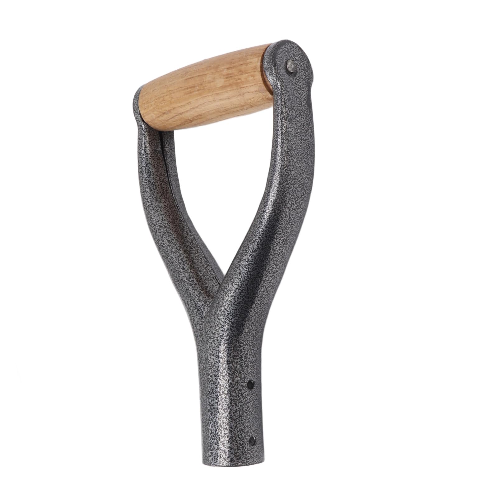 TOPINCN Manche de Bêche, Structure Robuste, Diamètre Intérieur de 12,22 Pouces, Manche de Pelle en Forme de Y, Design Ergonomique avec Manche en Bois pour Creuser des Outils (Argent)