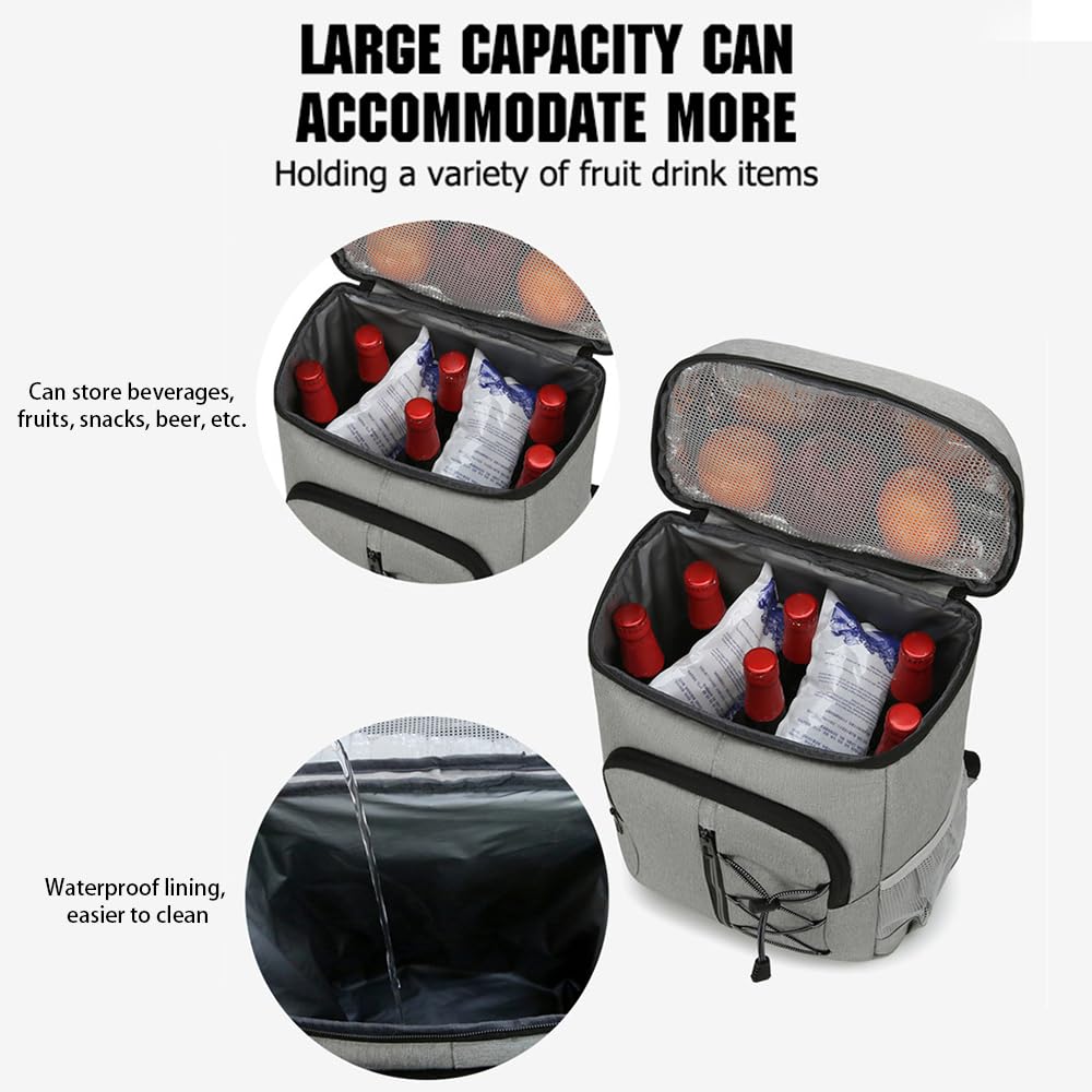 ühlrucksack, Kühltasche Rucksack, Picknickrucksack,25L Leichter Camping-Rucksack für Männer und Frauen, geeignet für Outdoor/Picknick/Camping/Grillen/Wandern