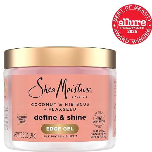 Miniatura 2 de Shea Moisture Define & Shine Edge Gel + linaza de coco e hibisco mantiene y controla los bordes todo el día impregnado con glicerina, aceite de coco