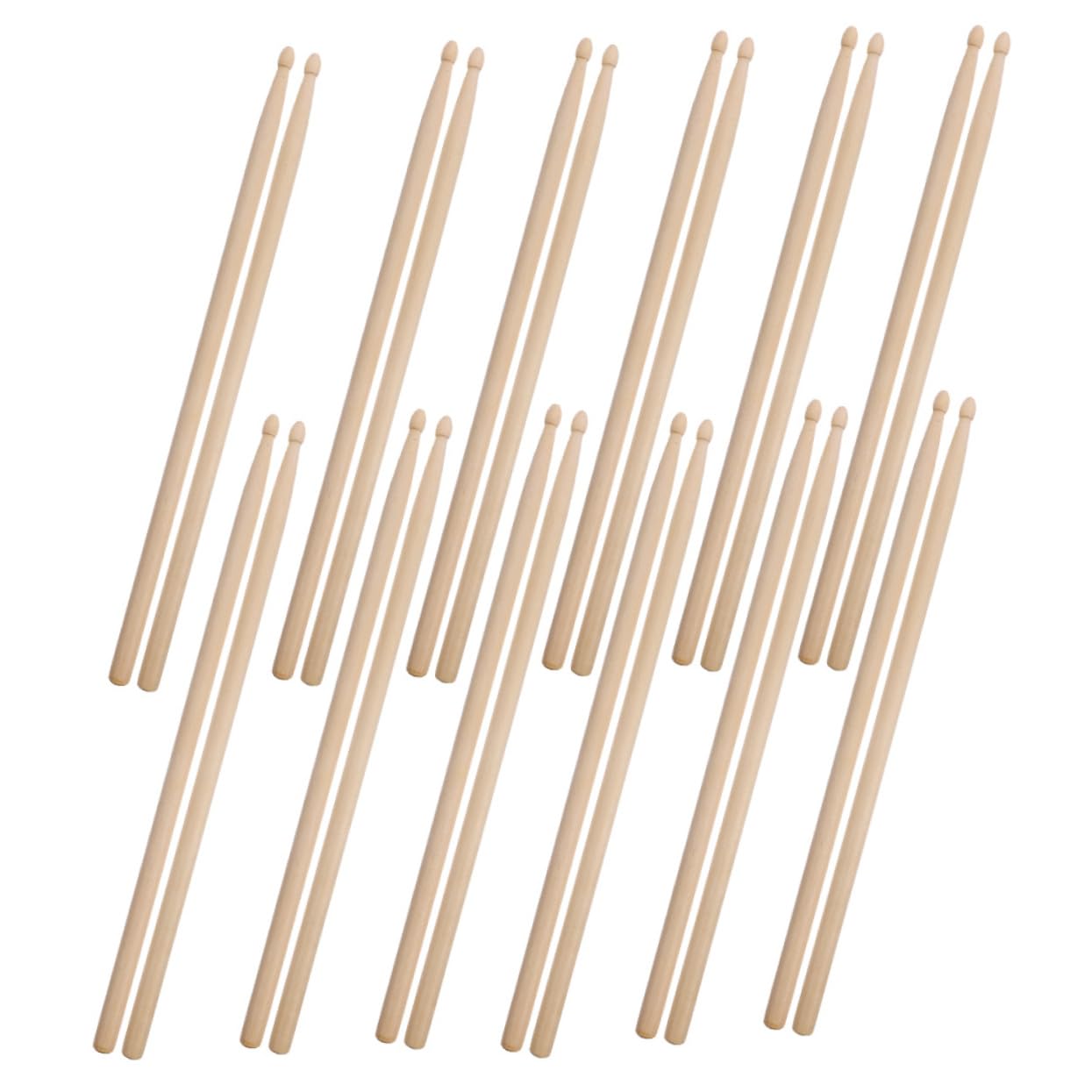 5a Holz Drumsticks für Schlagzeug, 12 Paar Beige, Präzise | Balancedes Design, für Bands und Hausproben, Geeignet für Einsteiger und Profi Schlagzeuger